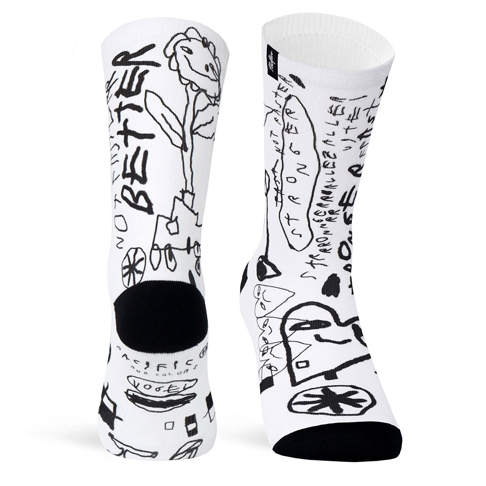 Calcetines Running Pacific And Co Vogel - blanco-negro - 