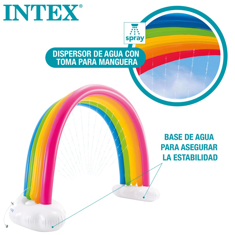 Arco-íris Com Jato D'água Intex - pulverizador insuflável | Sport Zone MKP