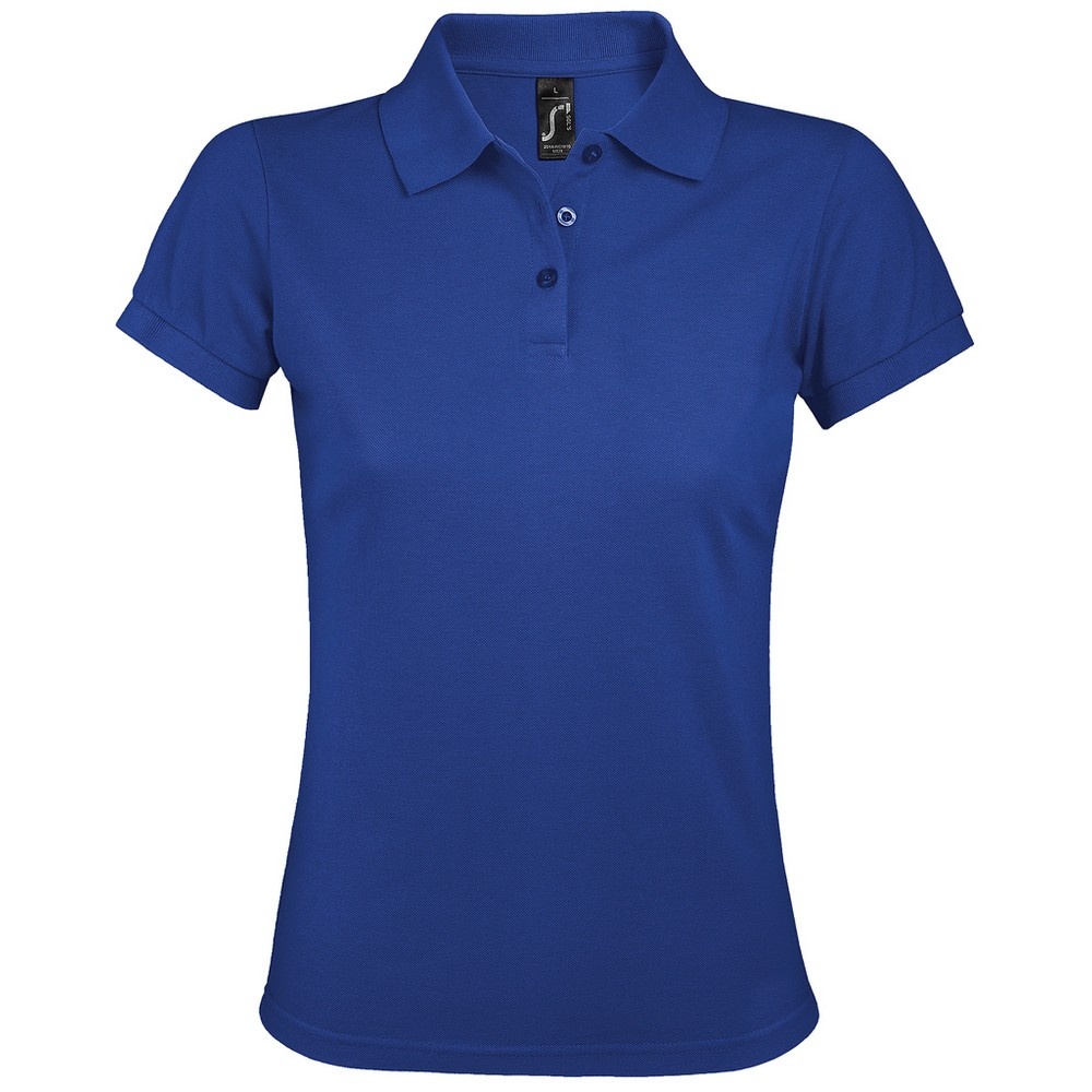 /ladies Prime Pique Polo Shirt Sols - azul - 