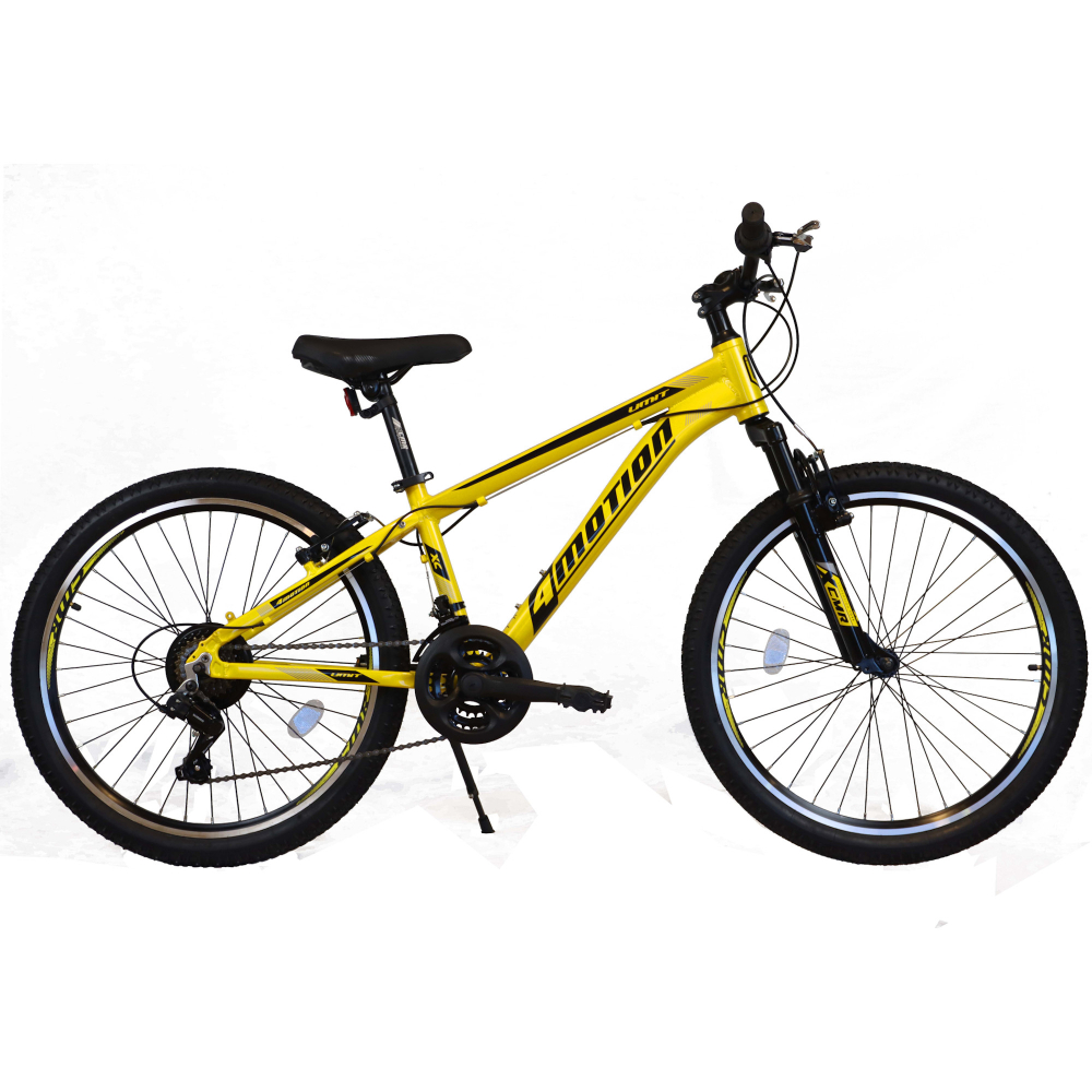 Quadro De Alumínio Umit Para Mountain Bike De 24 ?, Cor Amarela 21v - amarillo-negro - 