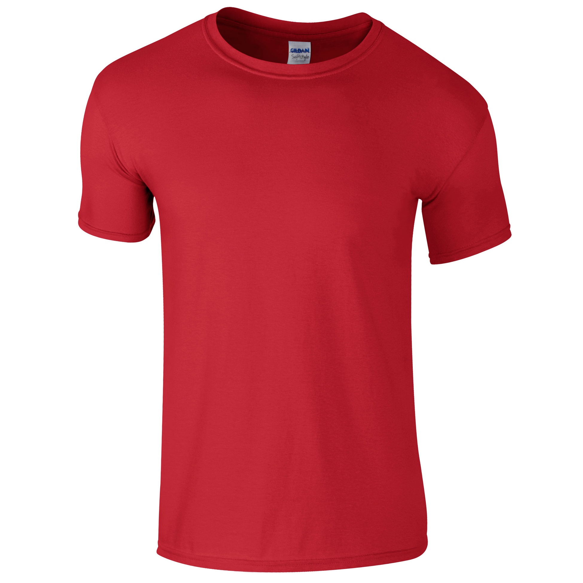 Camiseta De Manga Corta Suave Básica 100% Algodón Gordo Gildan - rojo-claro - 