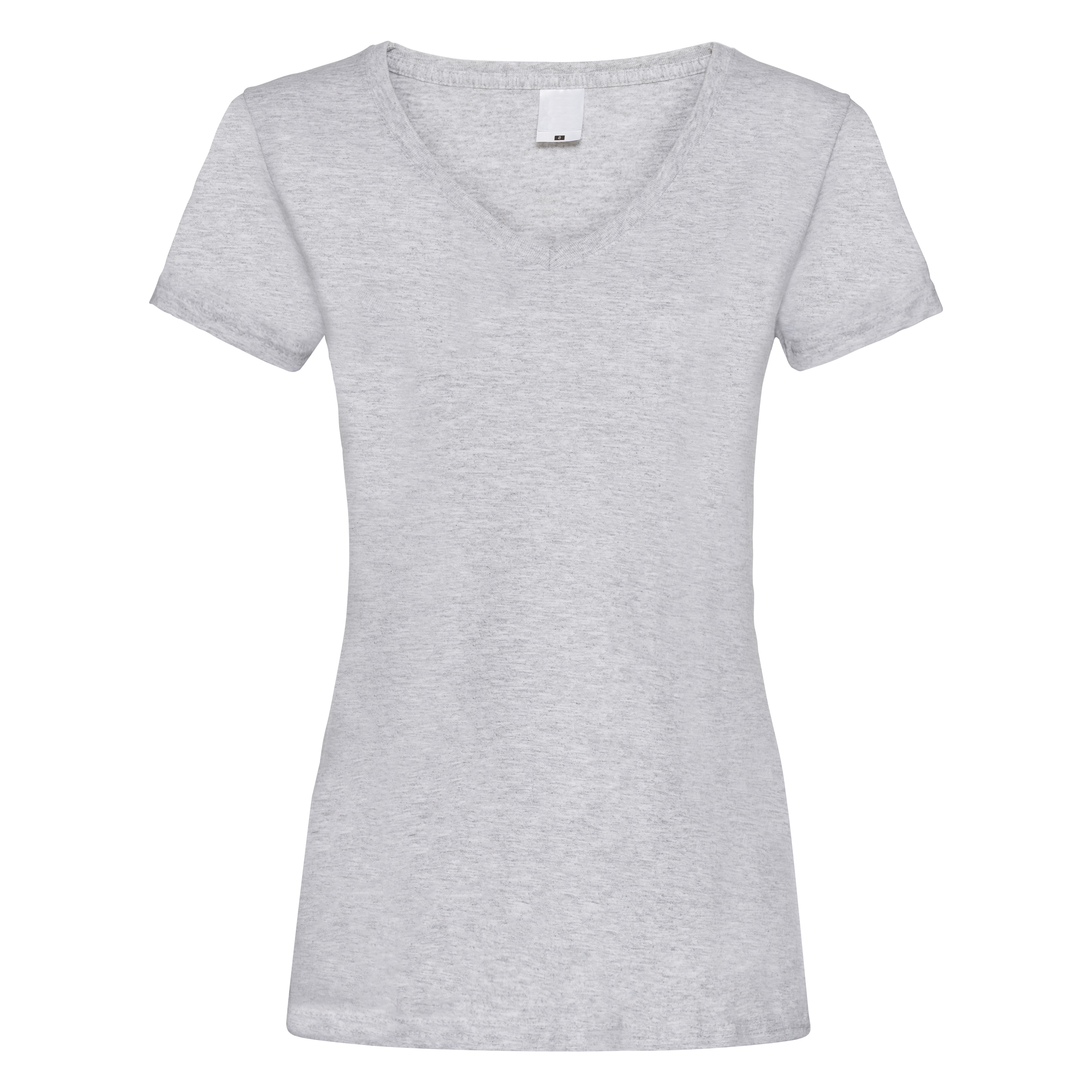 Camiseta Entallada De Manga Corta Y Cuello En V Universal Textiles - gris - 