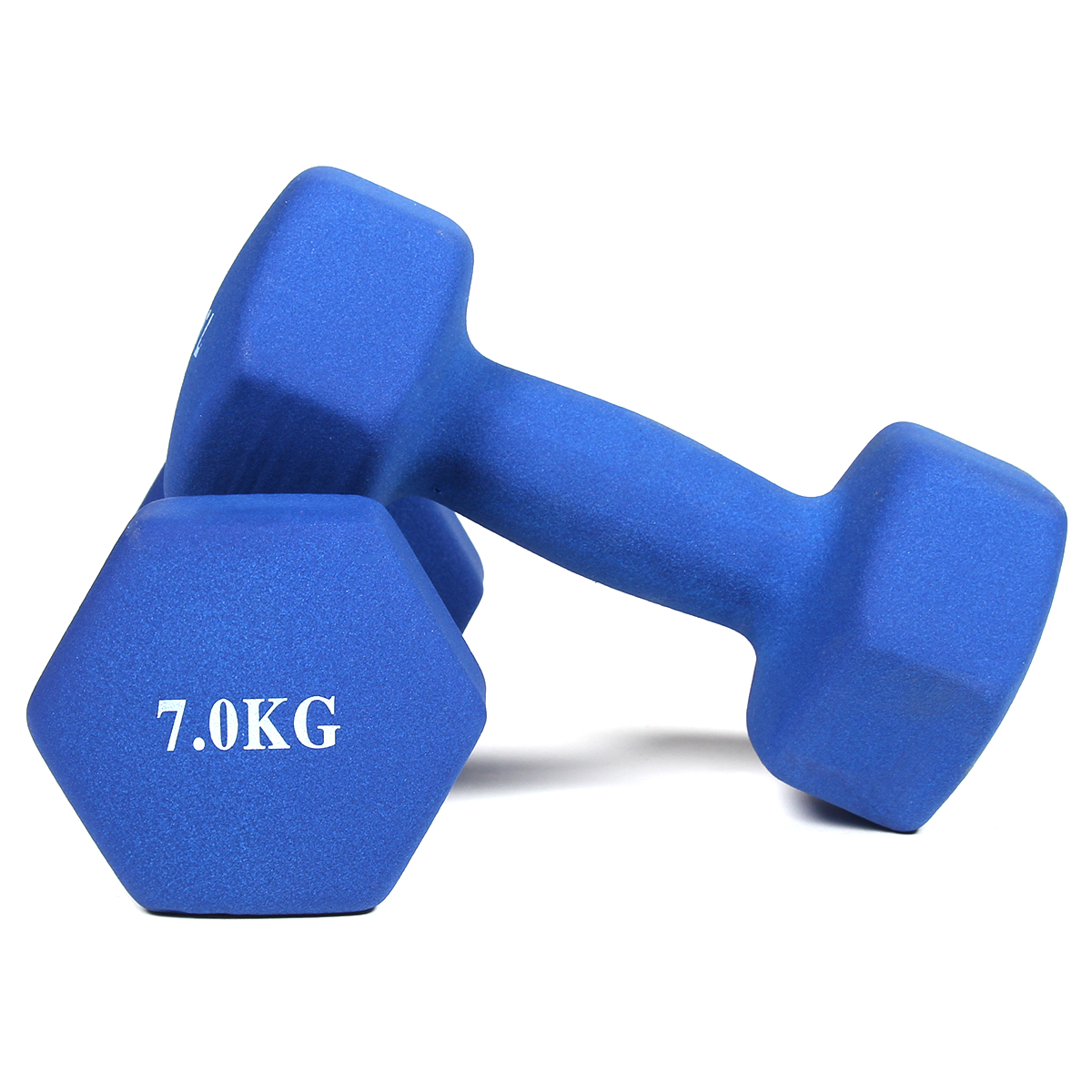 Halteres De Neoprene Para Musculação E Fitness (conjunto De 2) | 2 X 7 Kg - azul-royal - 