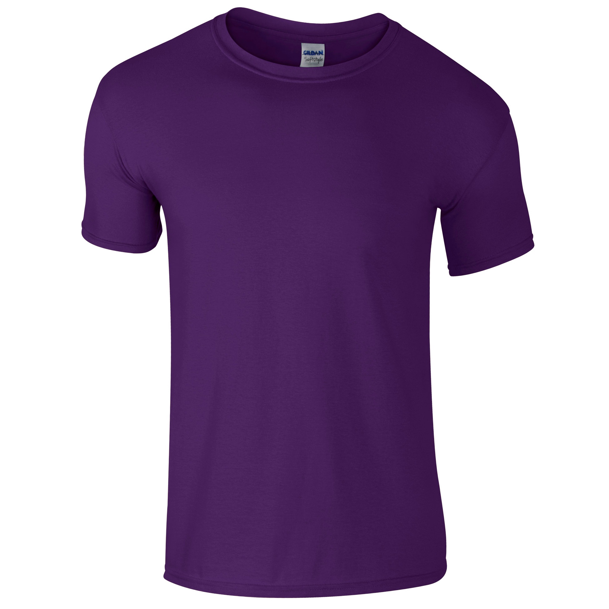 Camiseta De Manga Corta Suave Básica 100% Algodón Gordo Gildan - purpura - 