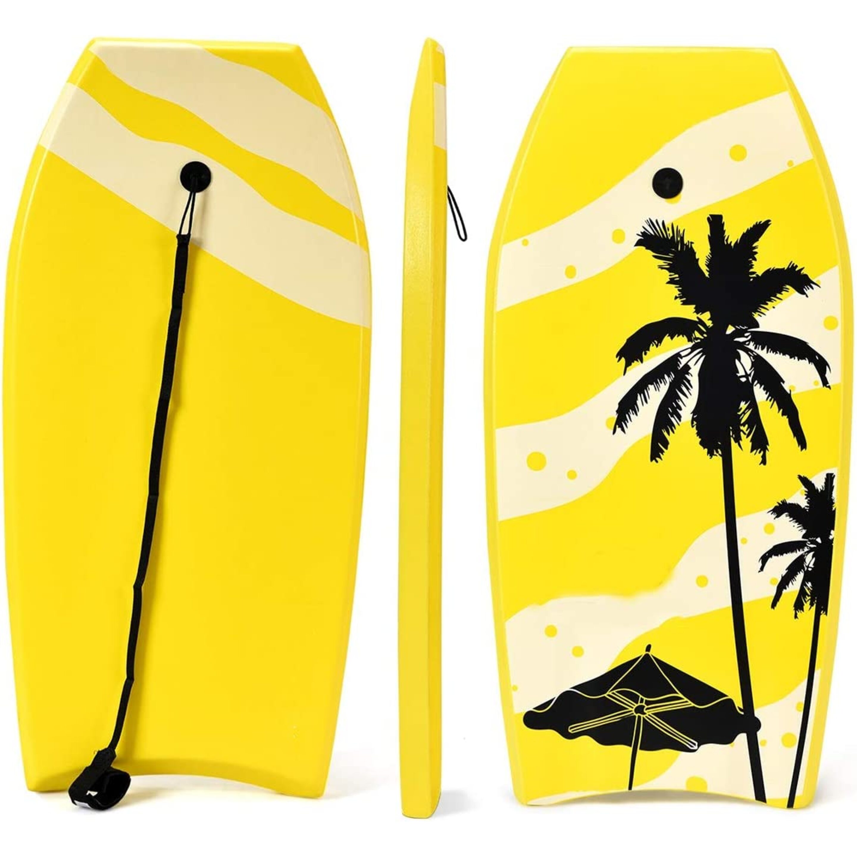 Bodyboard Con Correa Costway 104x52x6cm - amarillo - 