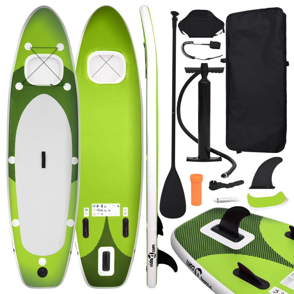 Set De Tabla De Paddle Surf Hinchable Vidaxl 300x76x10 Cm