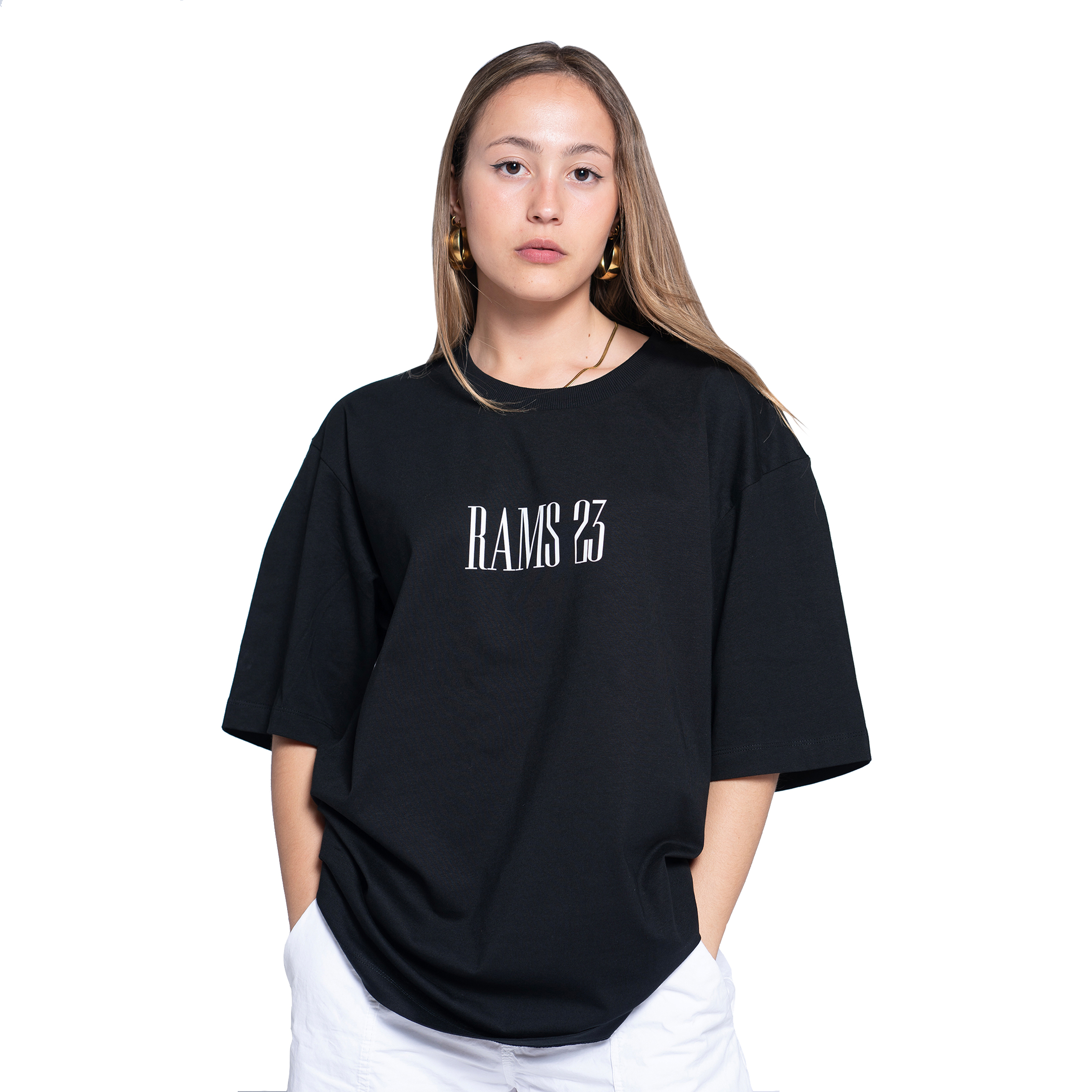 Camiseta Oversize Rams 23 News - negro - 