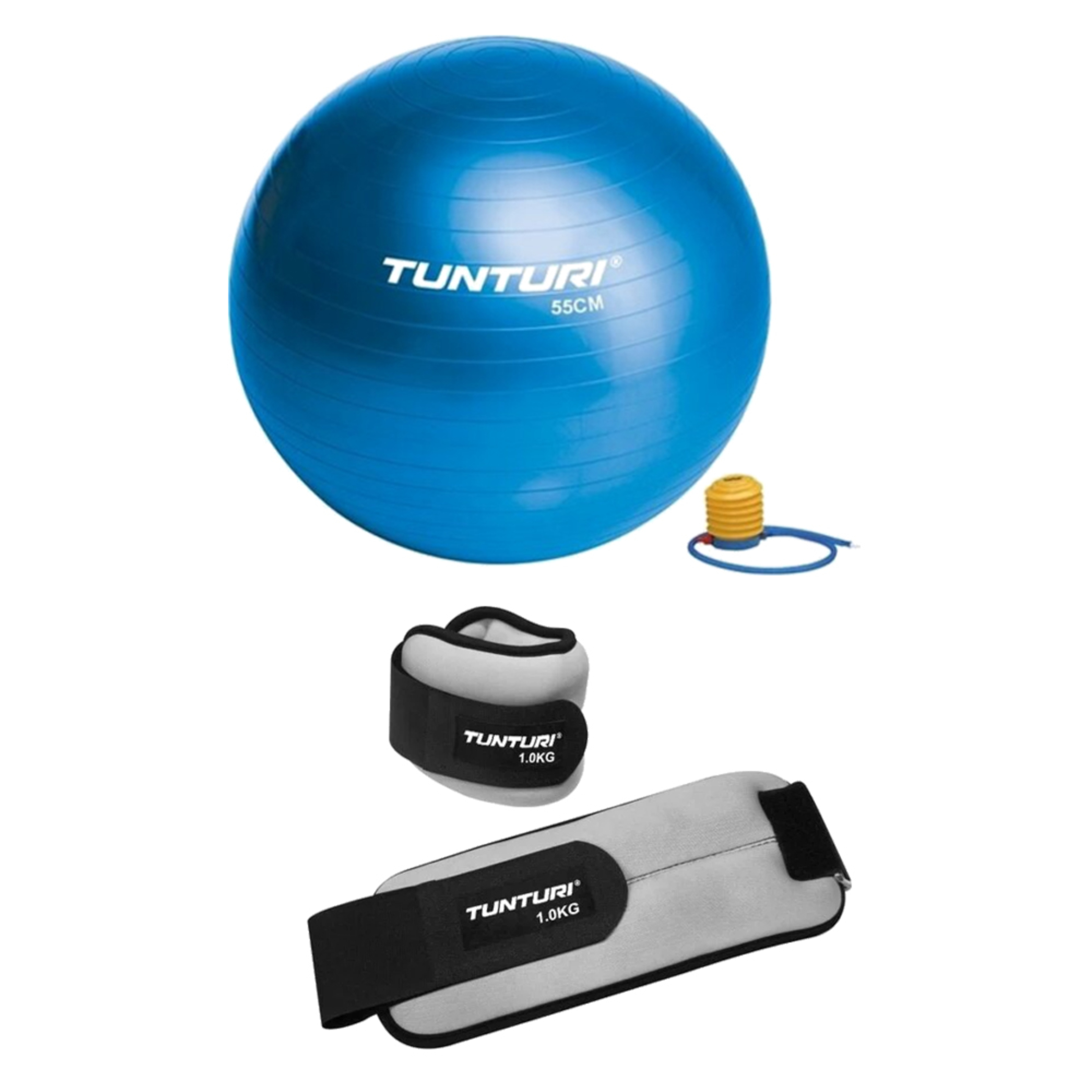 Set Pelota Gimnasia Y Peso Lastrado 2x1 Kg Tunturi