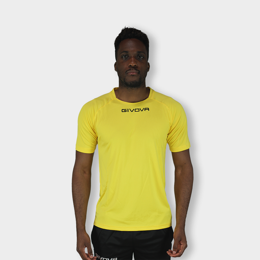 Camisa De Futebol De Poliéster Amarelo Givova Capo