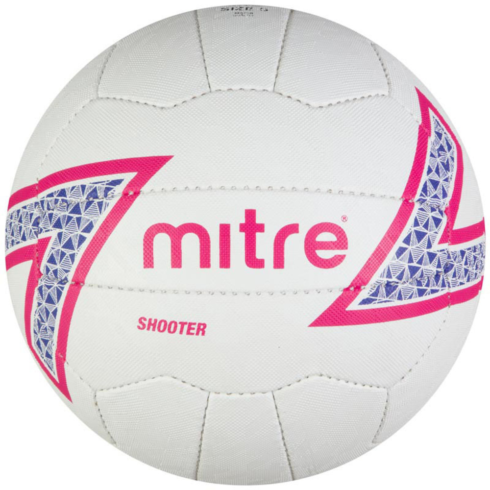 Balón Netball Mitre Shooter - blanco-rosa - 