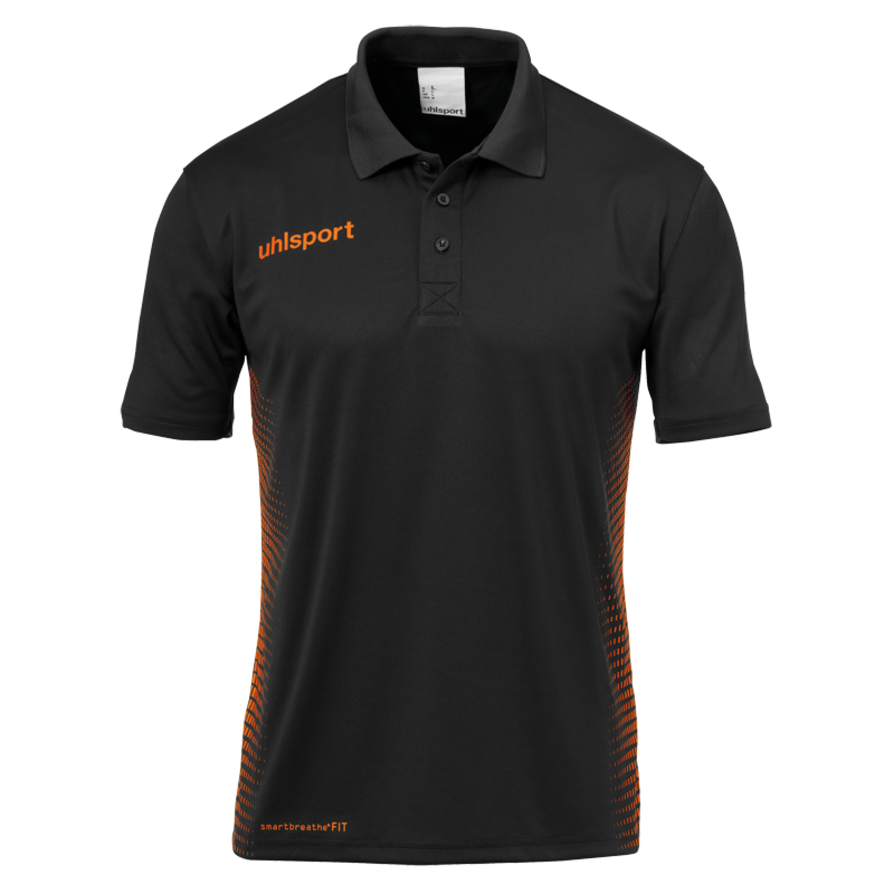 Score Polo Shirt Negro/naranja Fluor Uhlsport