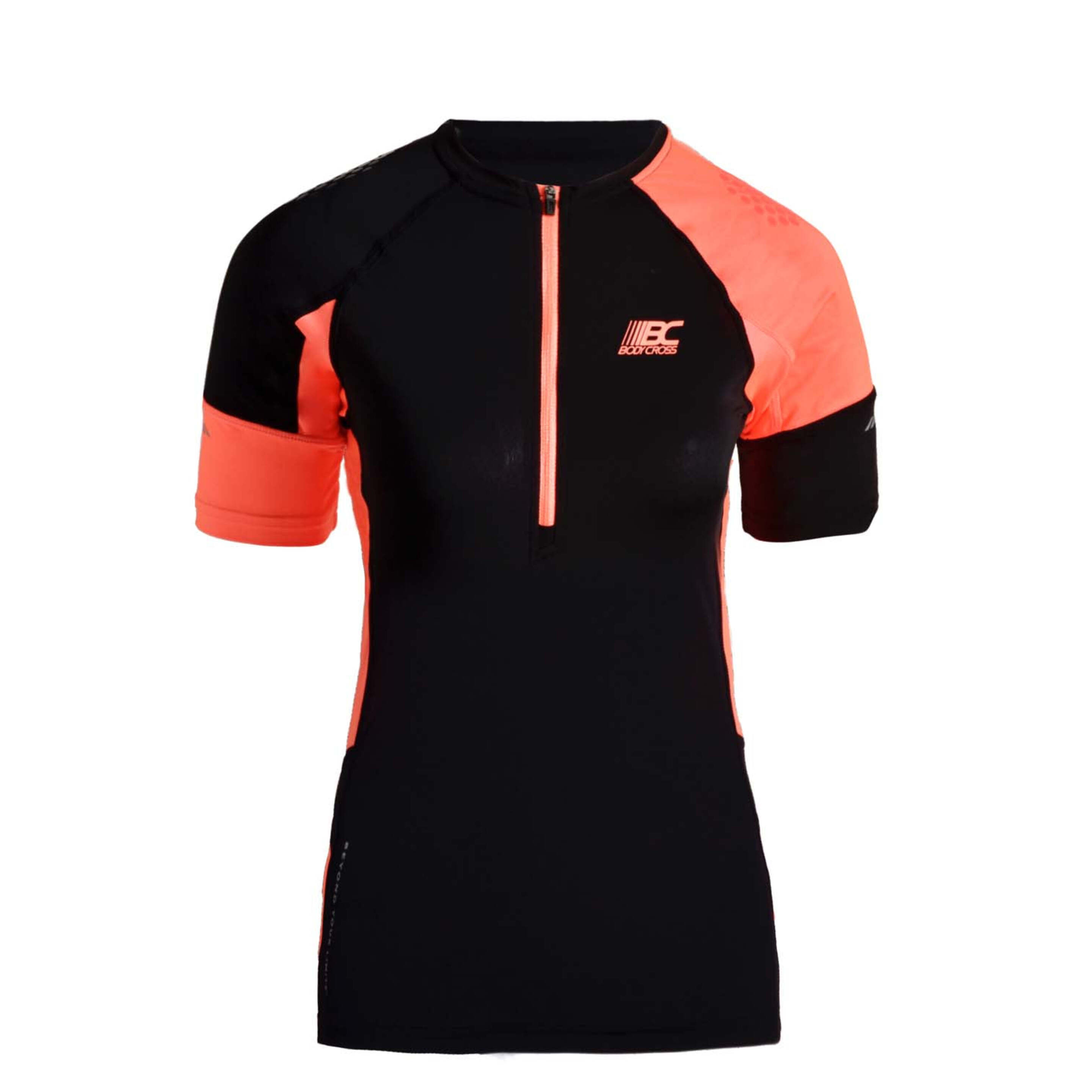Camiseta Bodycross Milie - Coral/Negro - Milie Ultra-black/neon Corail-l  MKP