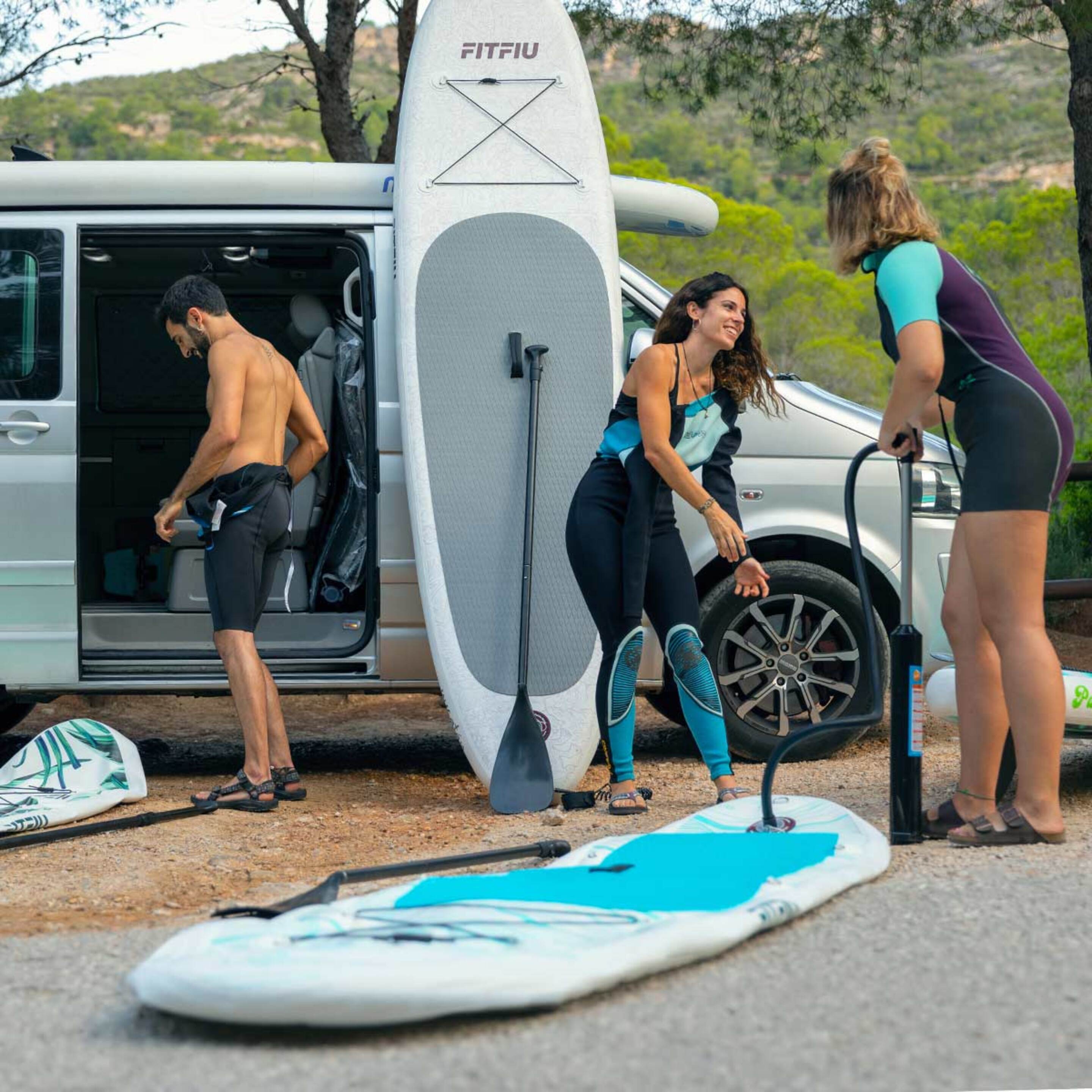 Tabla Paddle Surf All Round Hinchable Fitfiu Con Accesorios Y Diseño Marino - Azul Marino - Tabla SUP  MKP