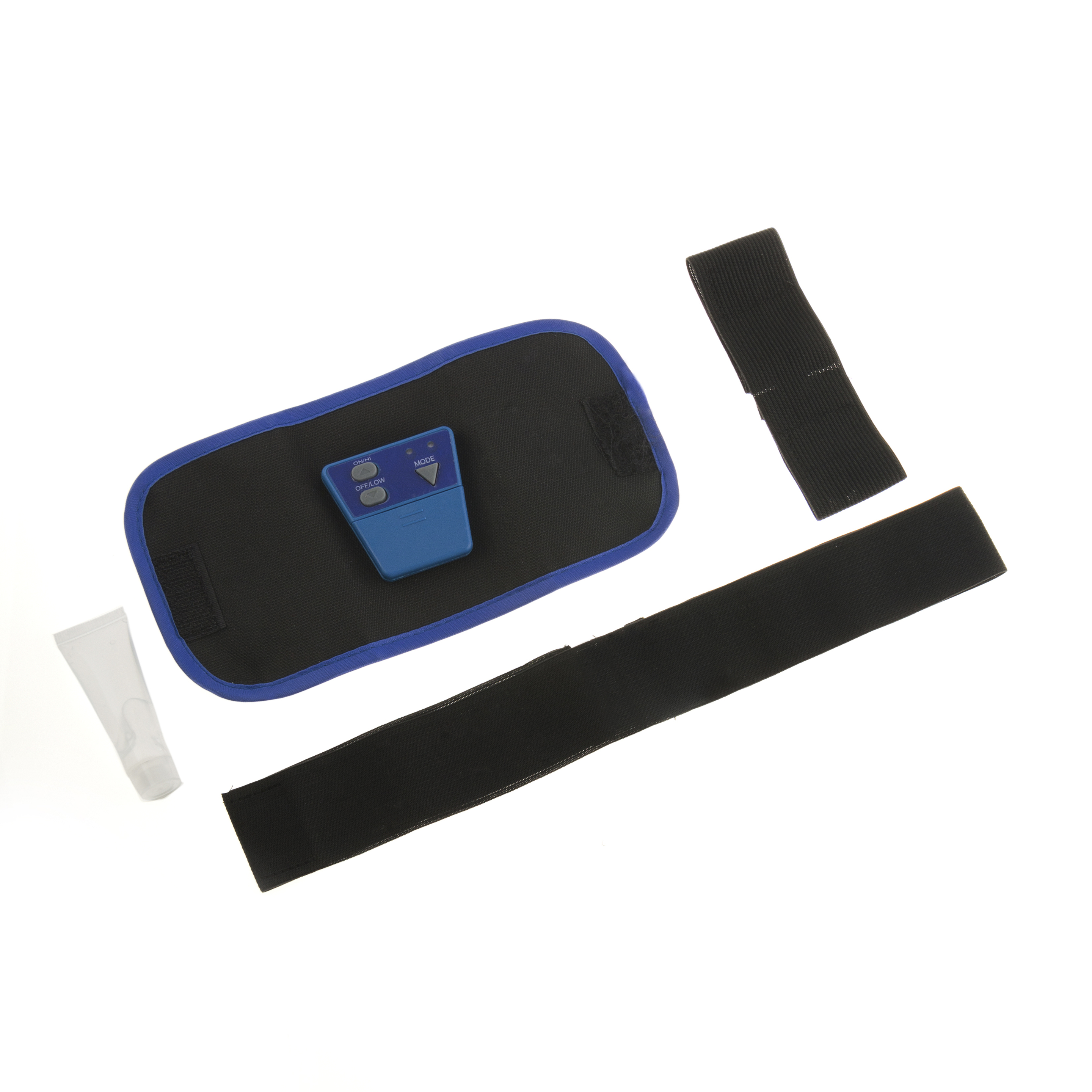 Electroestimulador Muscular, Cinturón, Tpu, Azul Y Negro, 5 X 21 X 14,5cm - Negro/Azul  MKP