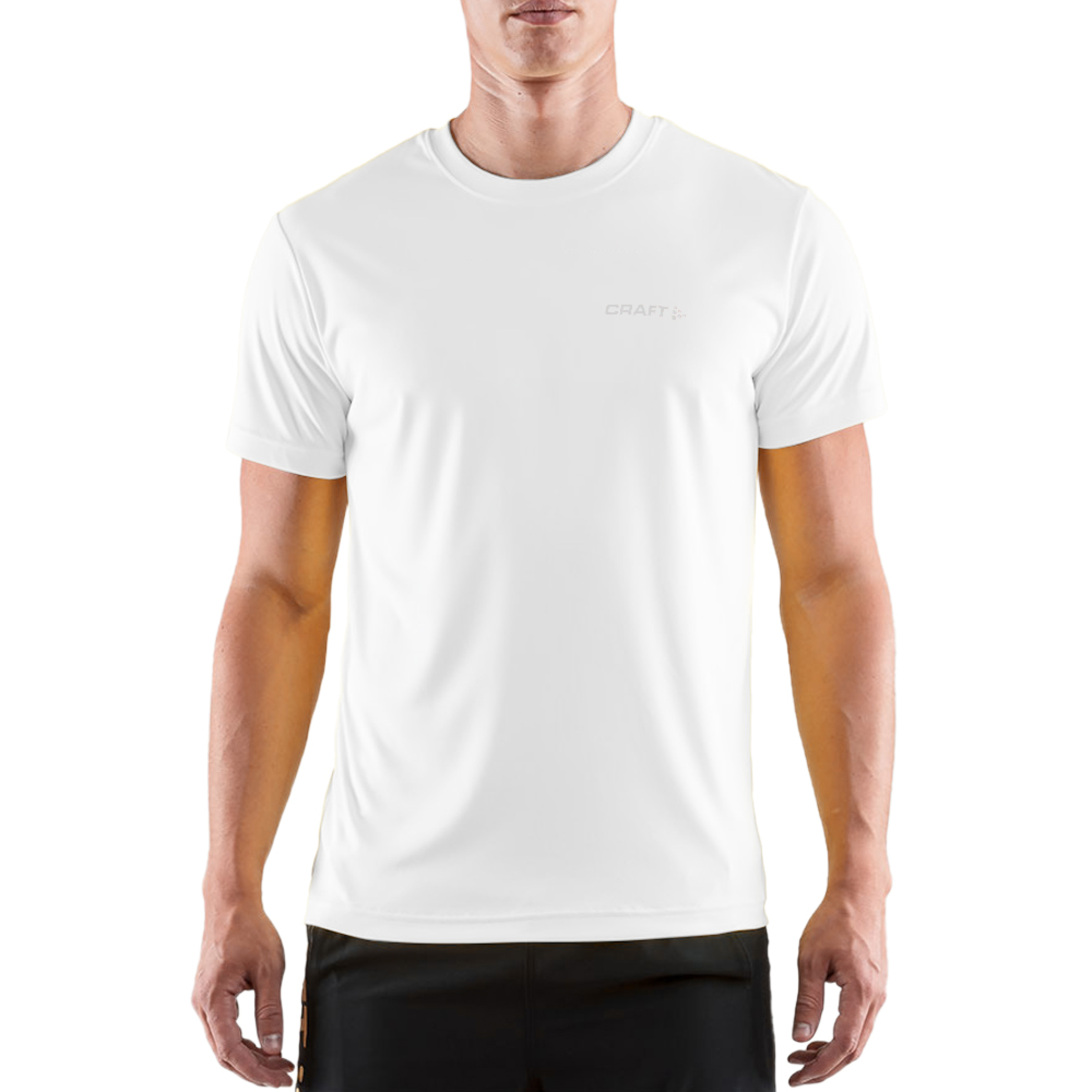 Camiseta Esportiva De Umidade Leve Mens Prime Craft (Branco)