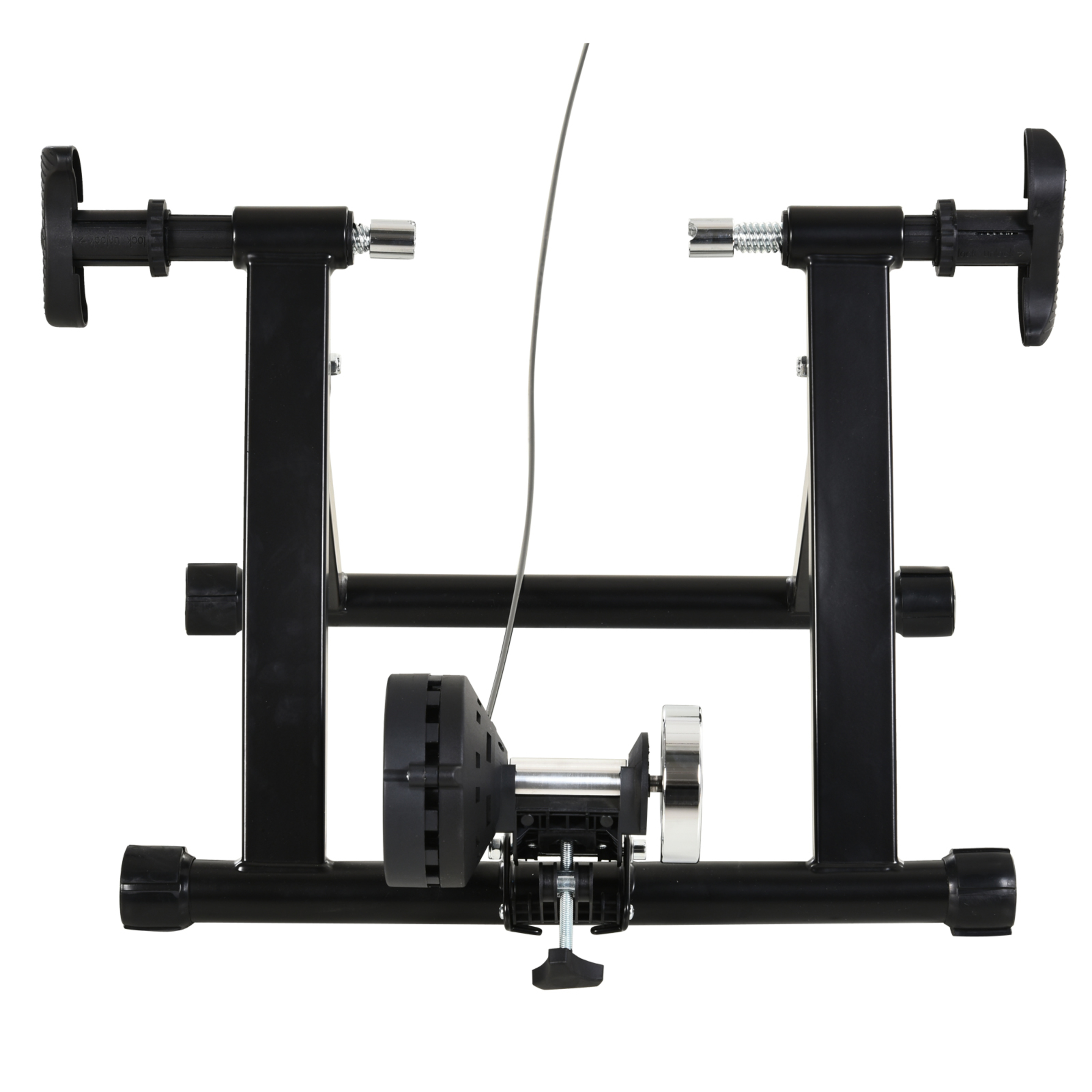 Homcom Entrenador De Bicicleta Ejercicio Plegable Con Resistencia De 8 Niveles Acero 120kg Negro