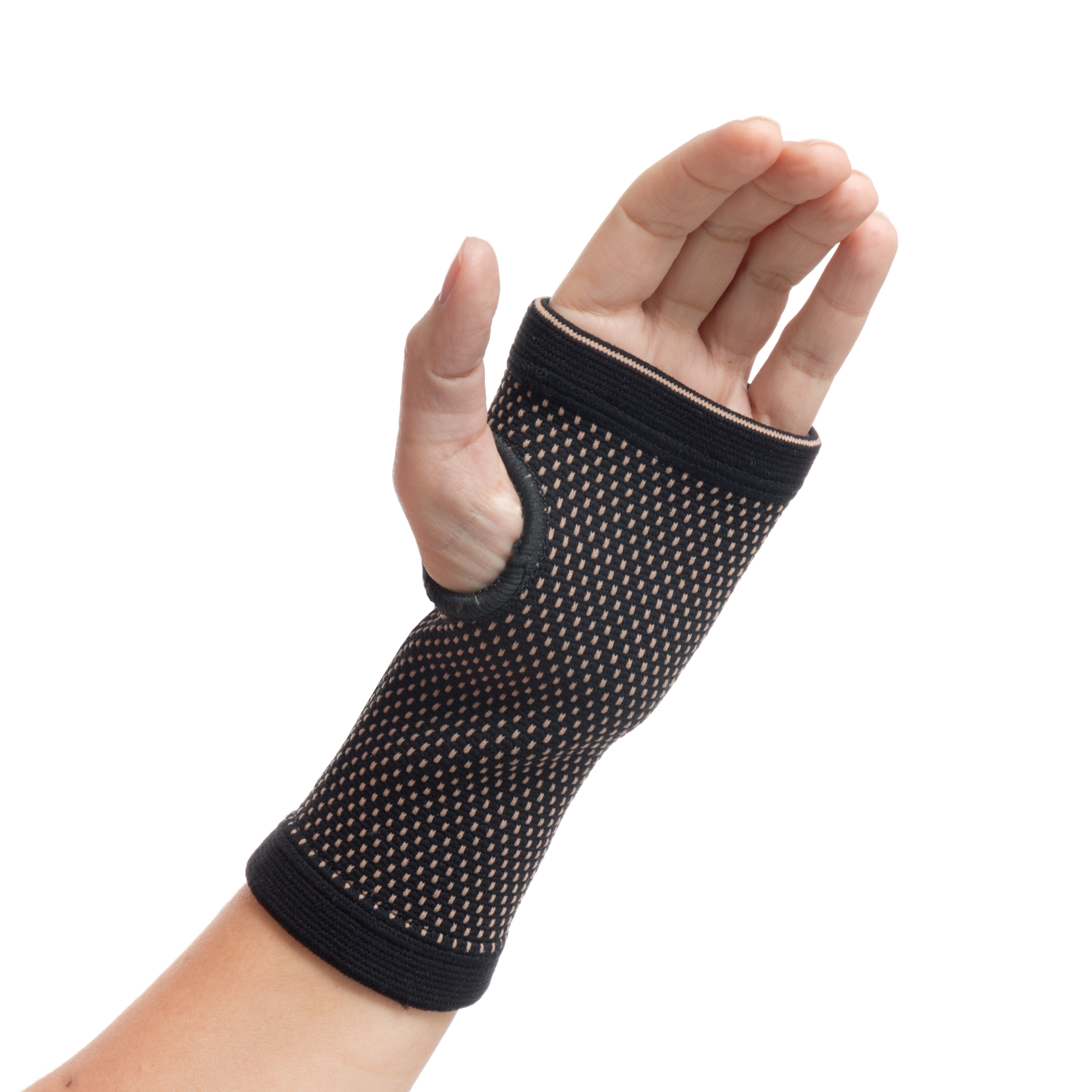 Muñequera De Sujeción Con Hilos De Cobre Y Carbón De Bambú Wristcare Innovagoods (Talla L/xl)