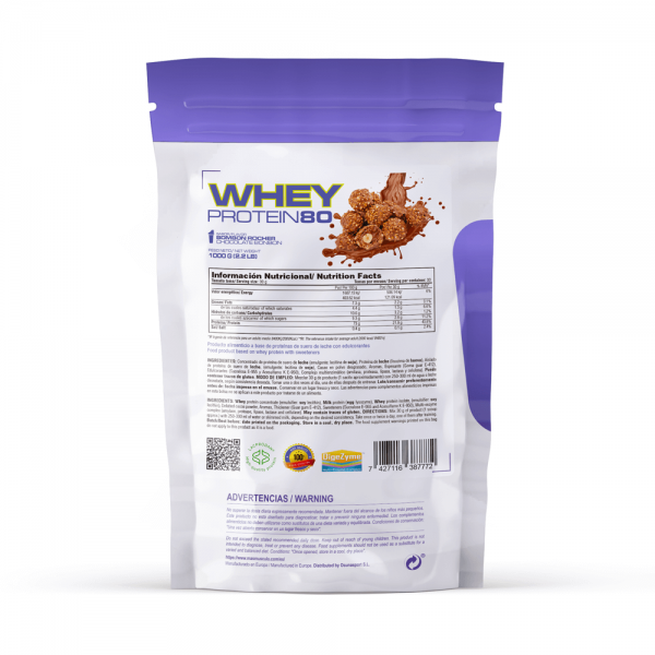 Whey Protein80 - 1kg De Mm Supplements Sabor Bombón Rocher
