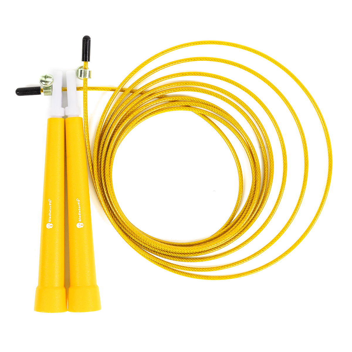 Cuerda De Saltar De Plástico 180cm Ajustable Con  Bolsa Gladiatorfit - amarillo - 