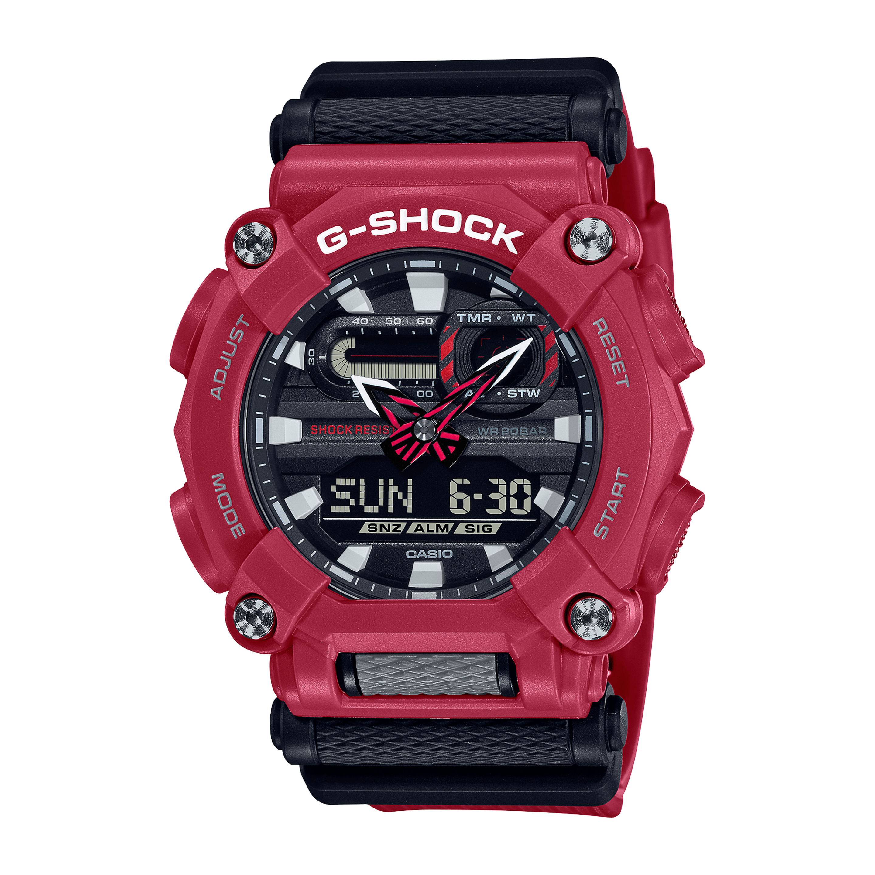 Reloj G-shock Ga-900-4aer - rojo-negro - 