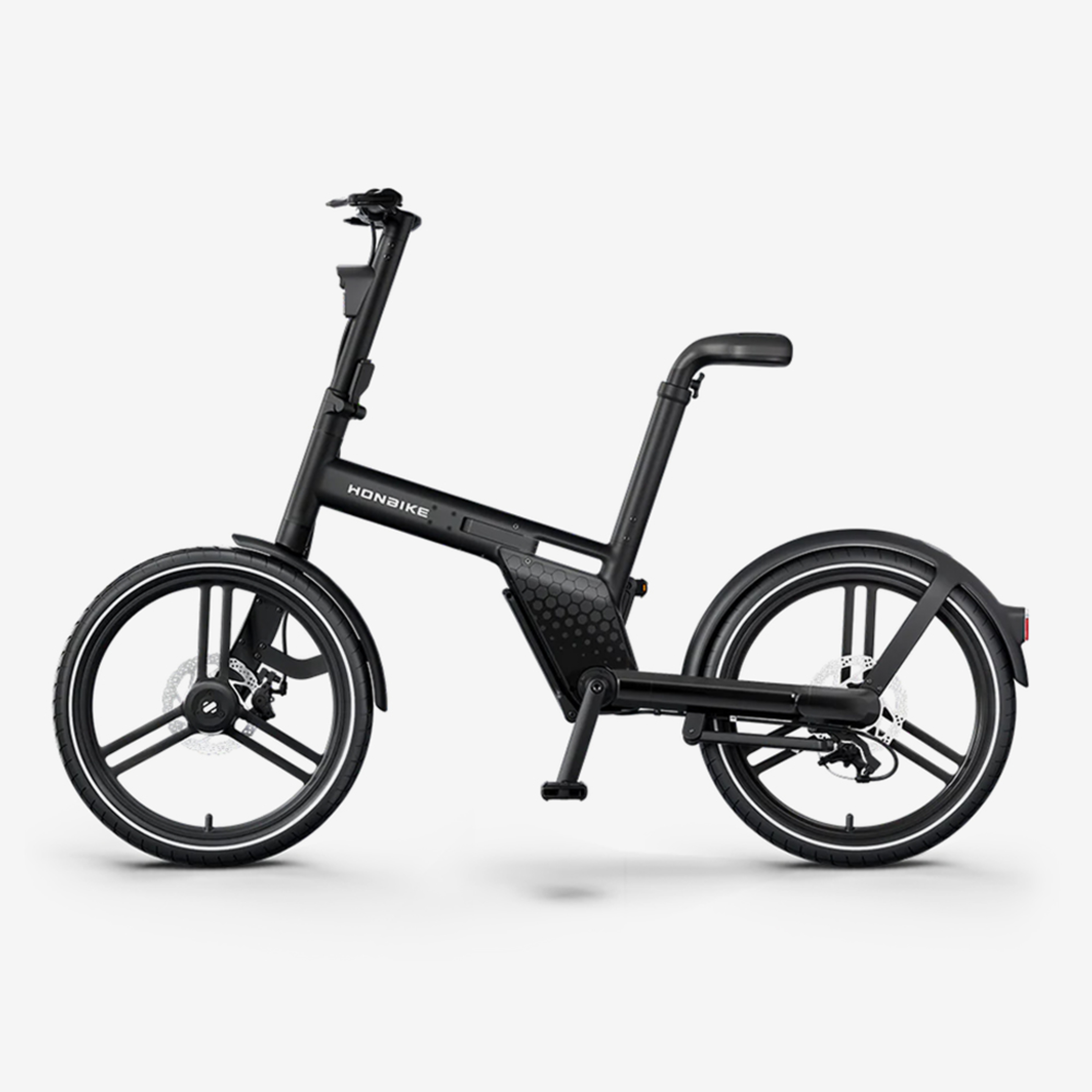 Bicicleta Eléctrica Plegable Honbike Hf01 - Negro - Bicicleta con Batería Extraíble  MKP