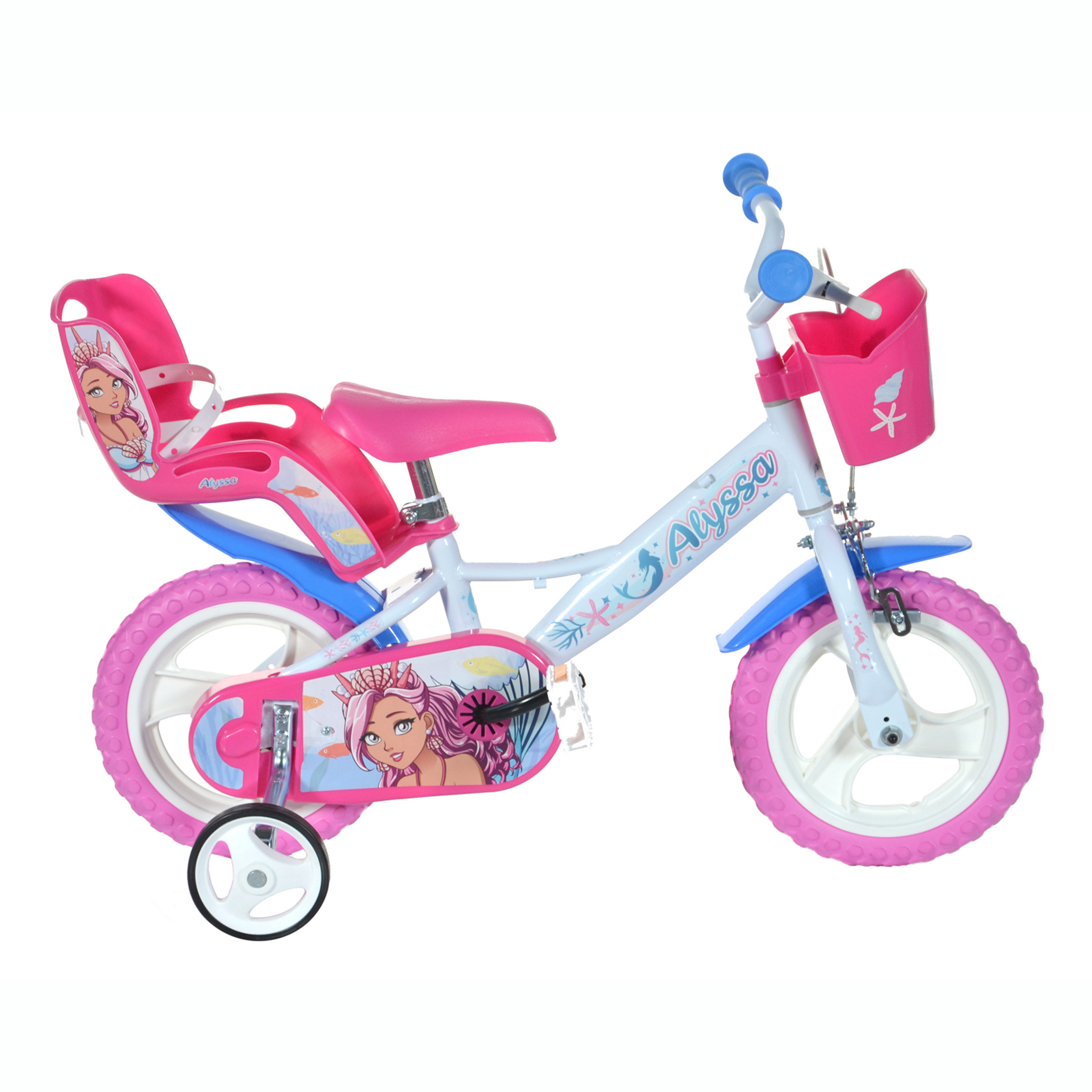 Bicicleta 12 Pulgadas Sirena 3-5 Años - blanco-rosa - 