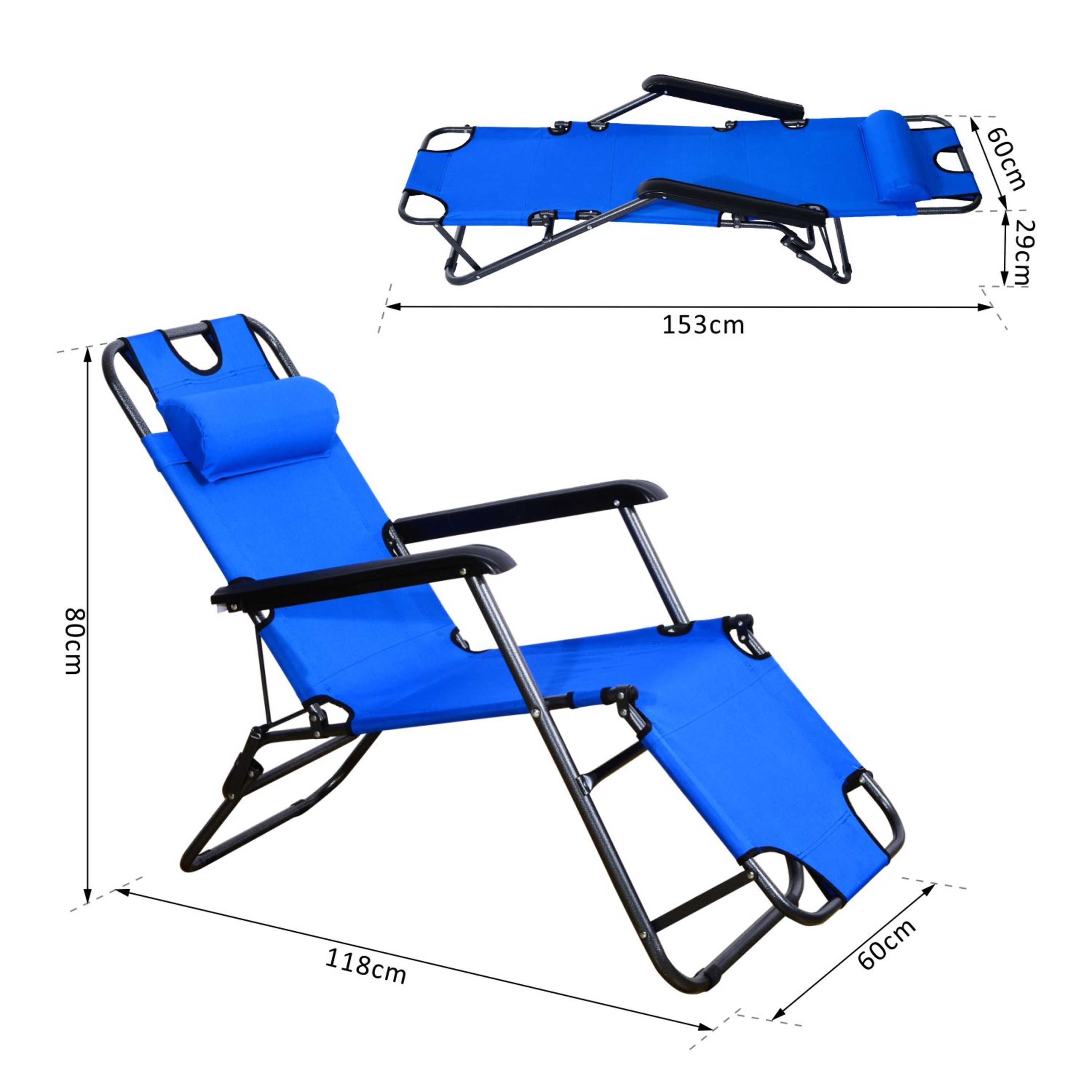 Tumbona Reclinable Y Plegable Outsunny