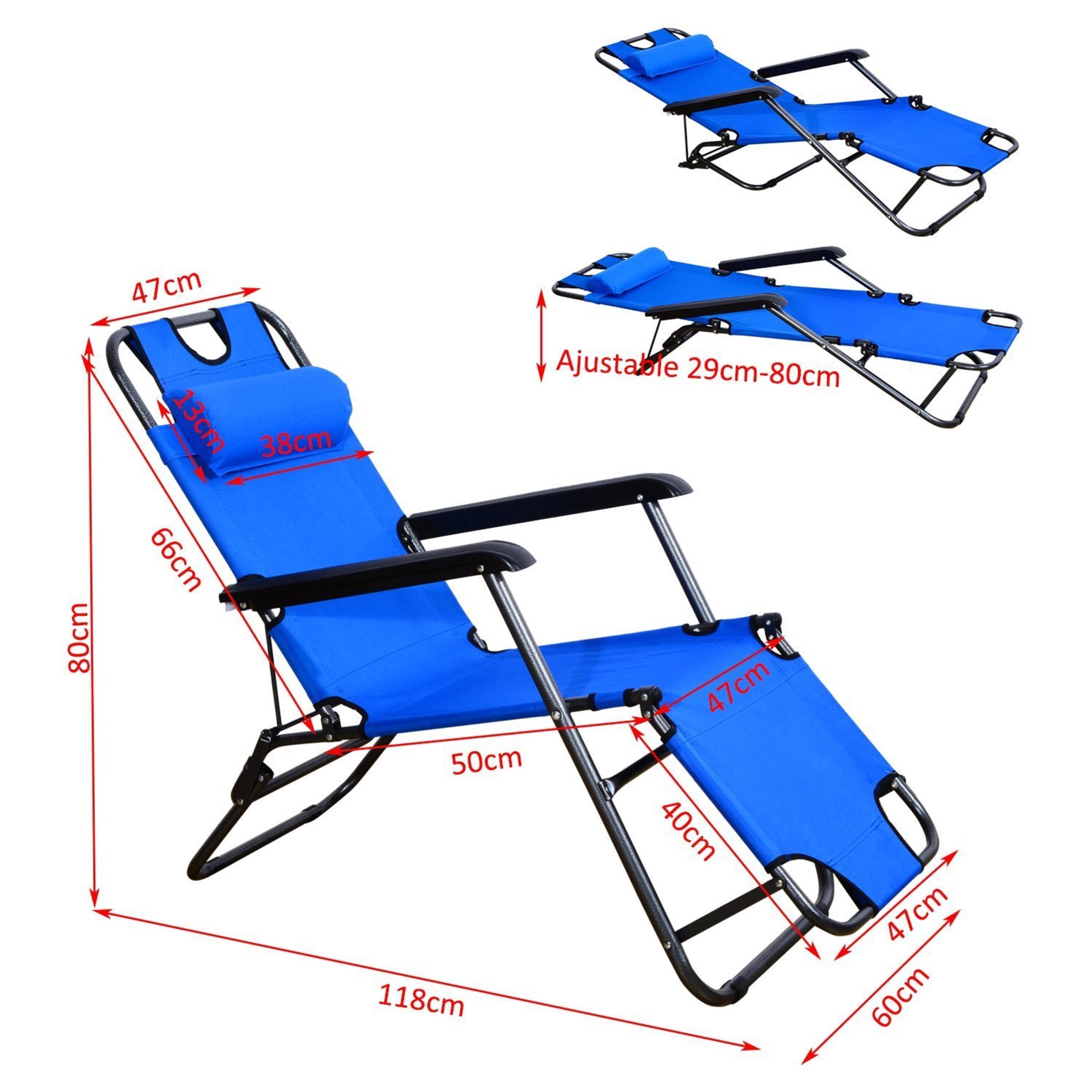 Tumbona Reclinable Y Plegable Outsunny