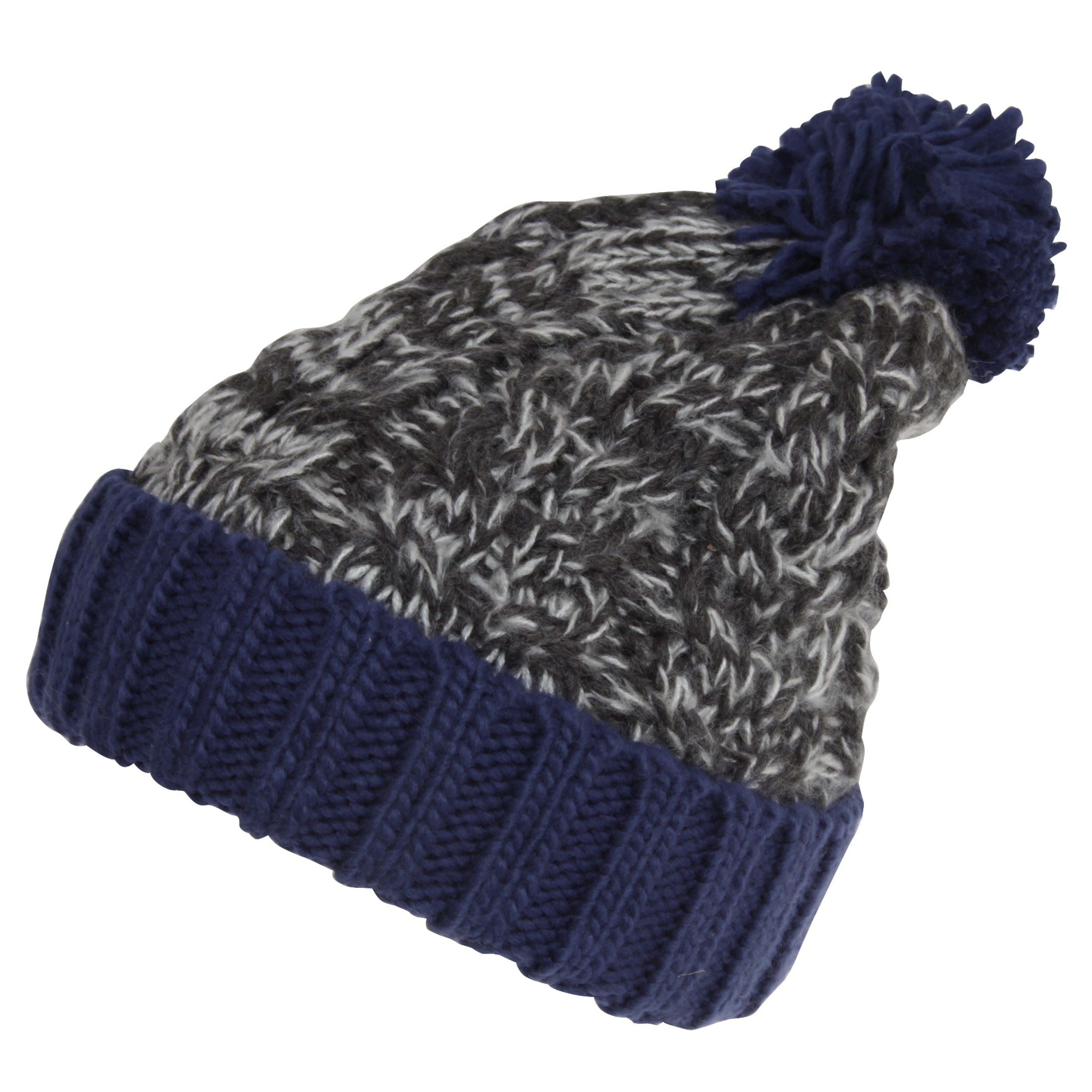 Gorro Infantil De Punto Con Pompón Universal Textiles (Azul)