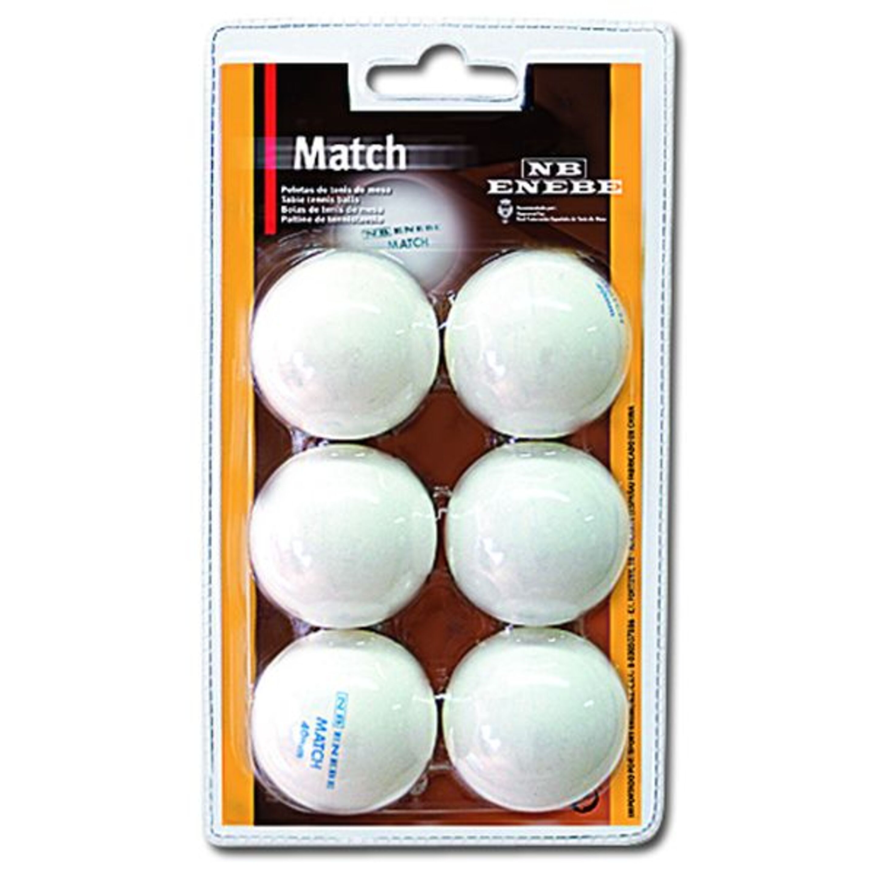 Blister 6 Pel Ping Pong Enebe Match Blanco