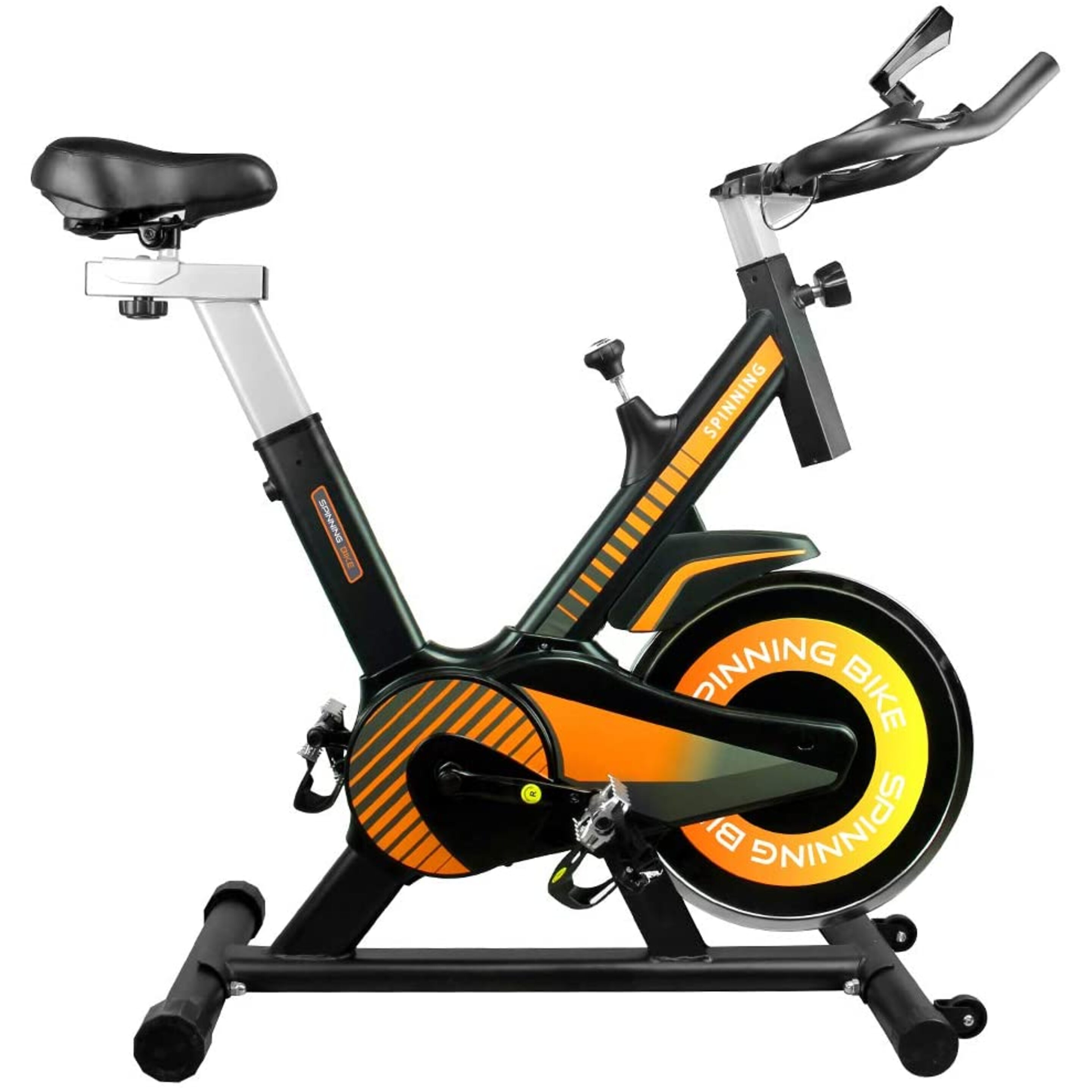 Bicicleta Spinning Gridinlux Volante Inercia 10 Kg - Naranja/Negro  MKP