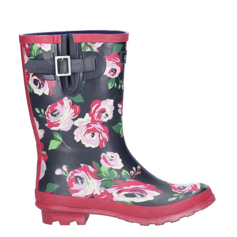 /ladies Elasticated Mid Calf Wellington Boot Cotswold Paxford