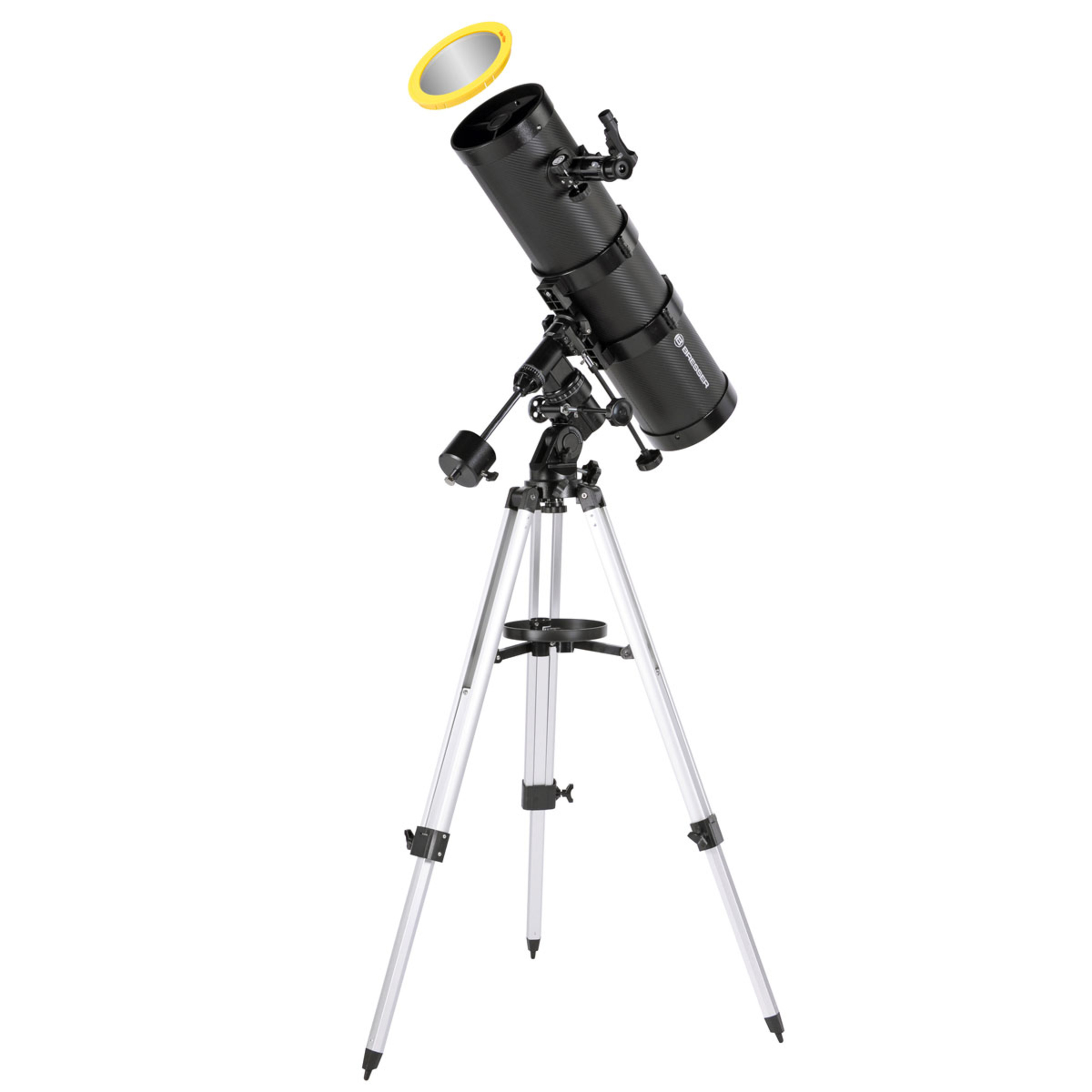 Telescópio Reflector 130/1000 Eq3 Spica Com Filtro Solar E Adaptador Móvel Bresser - negro - 