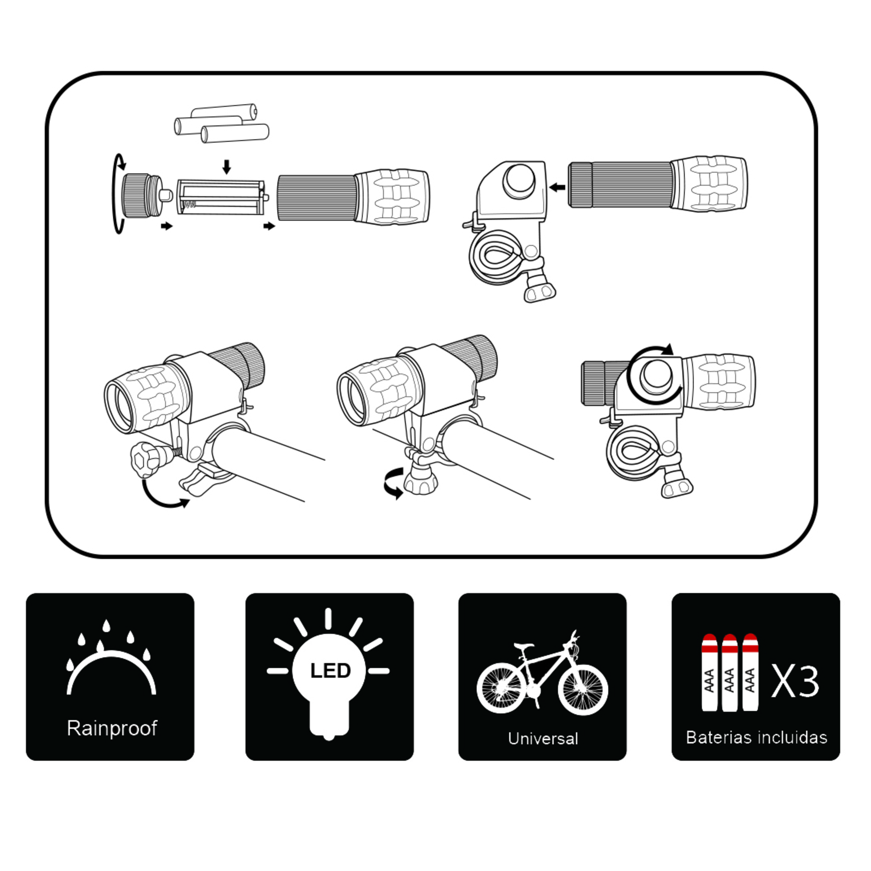 Luz Delantera Aluminio Led