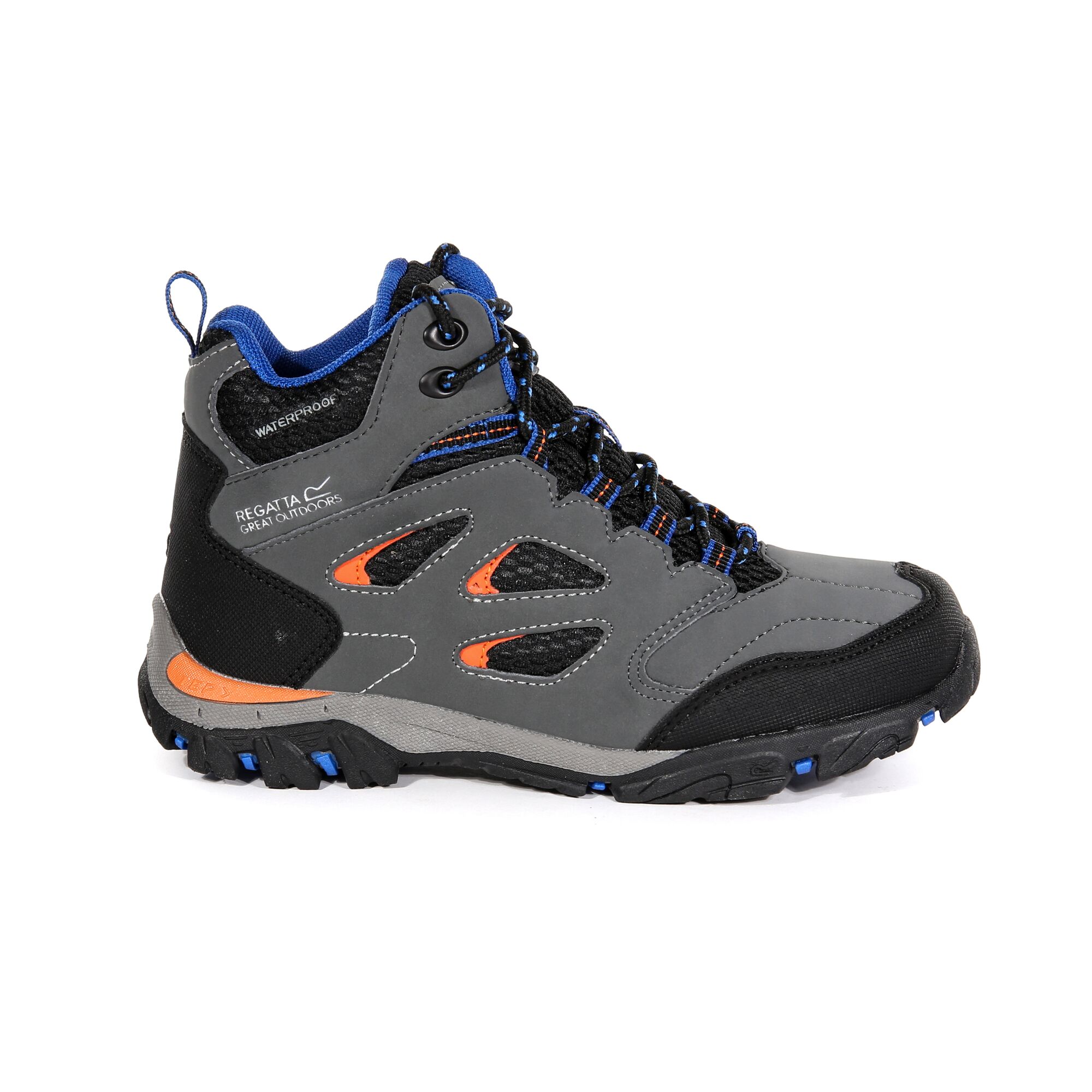 / Junior Hiking Boots Regatta Holcombe Iep - gris-oscuro-naranja - 