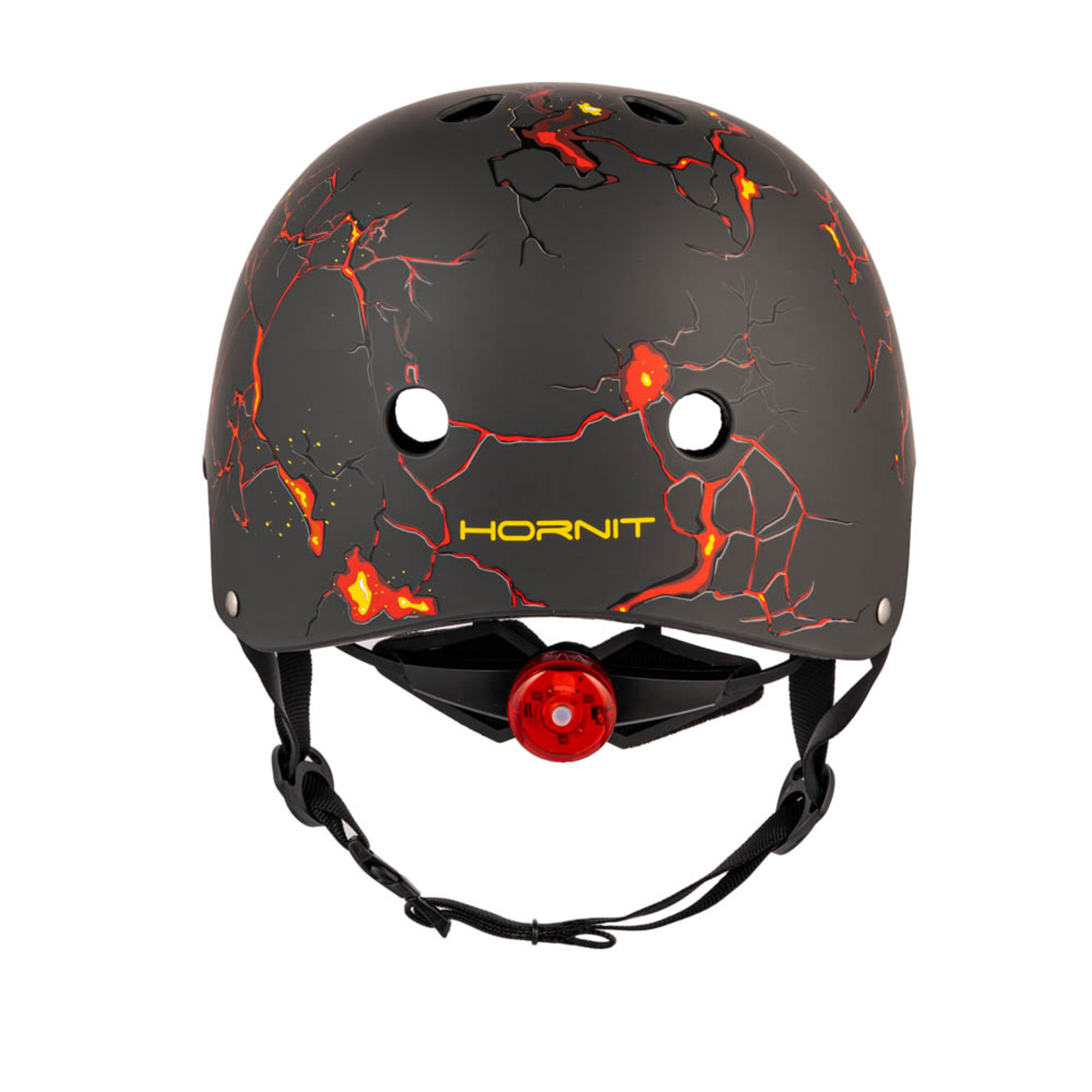 Mini Capacete De Bicicleta Hornit Lids Lava - Preto/Vermelho - O capacete mais fixe do mundo! | Sport Zone MKP