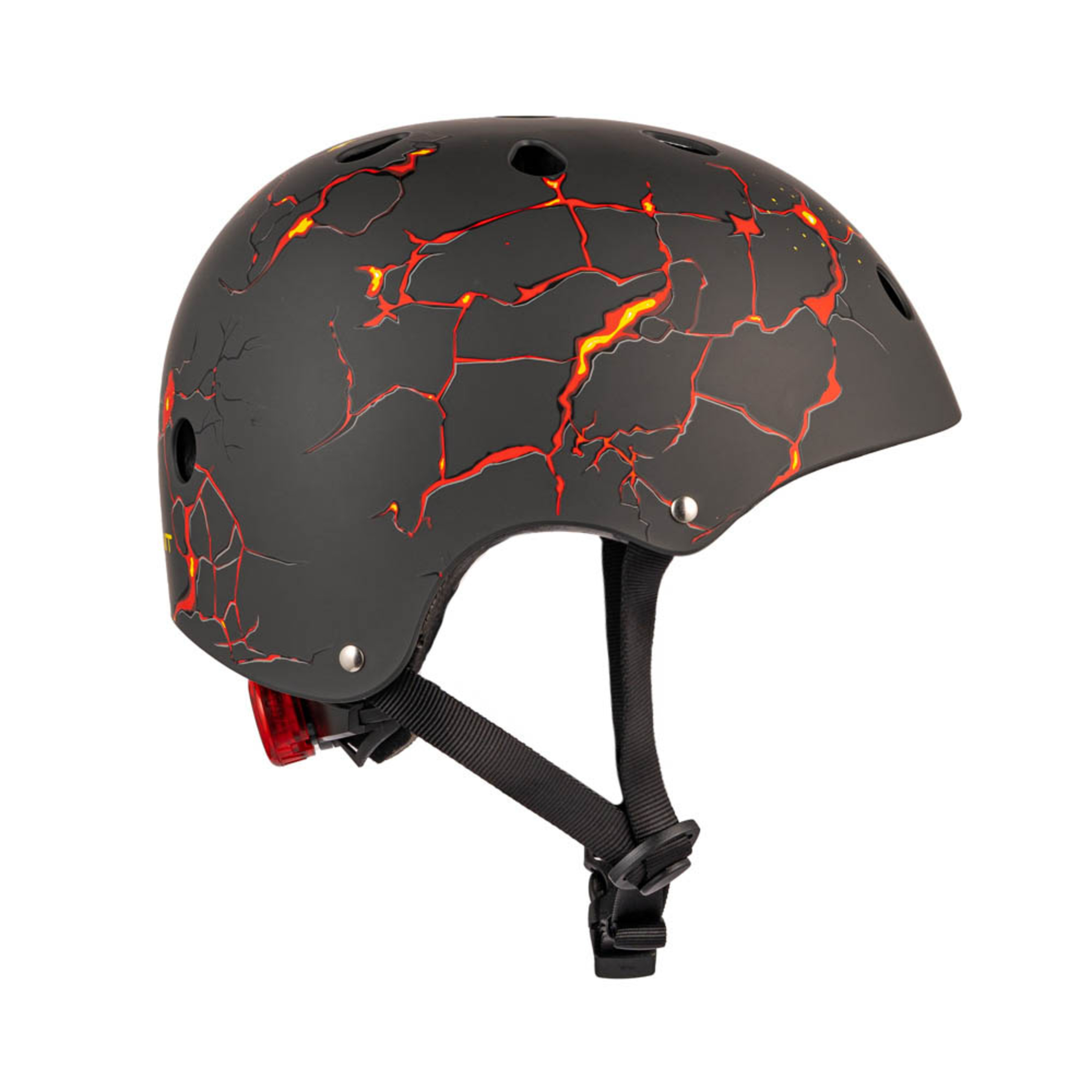 Mini Capacete De Bicicleta Hornit Lids Lava - Preto/Vermelho - O capacete mais fixe do mundo! | Sport Zone MKP