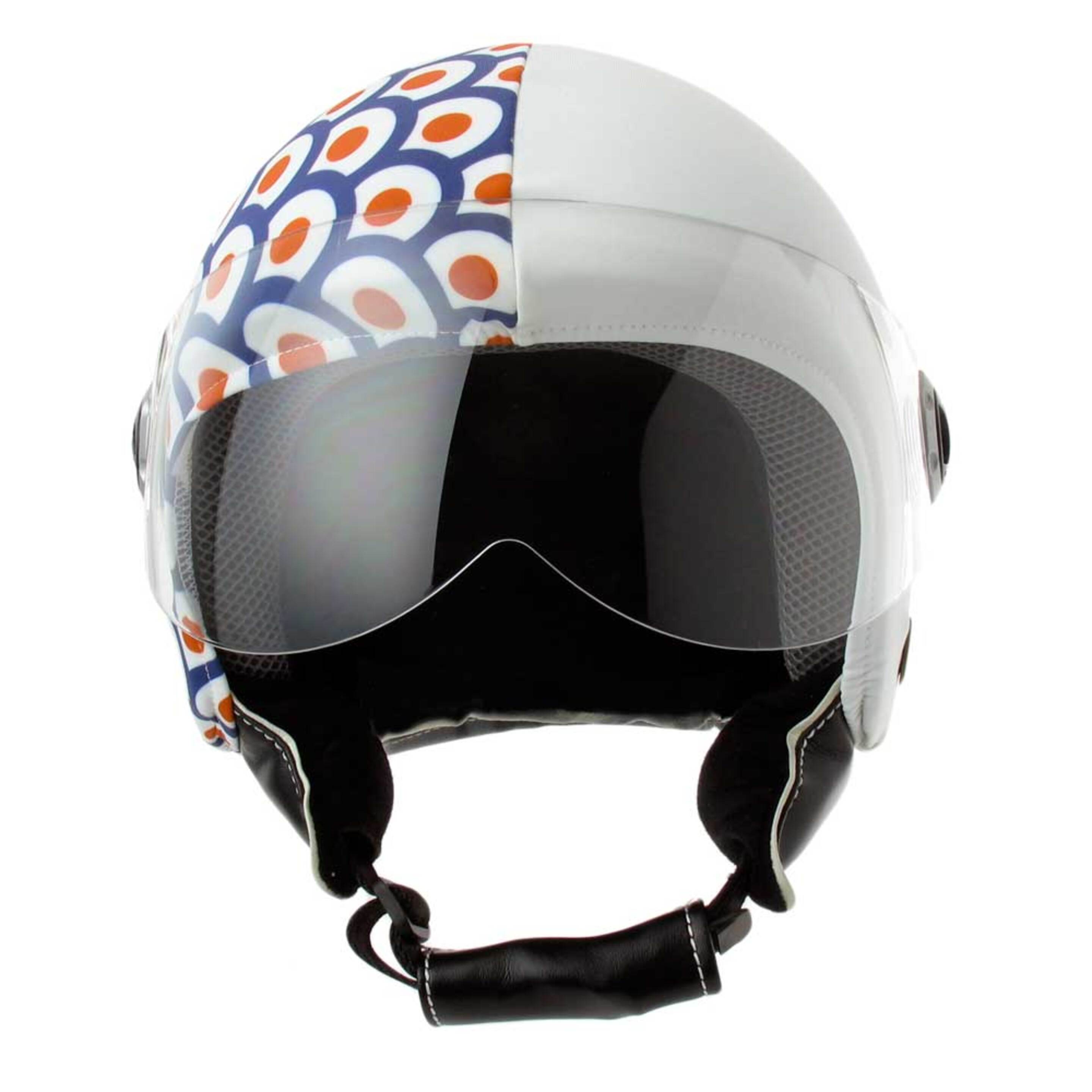 Funda Casco Jet Moto Mod - Blanco/Azul - Helmet Dress  MKP