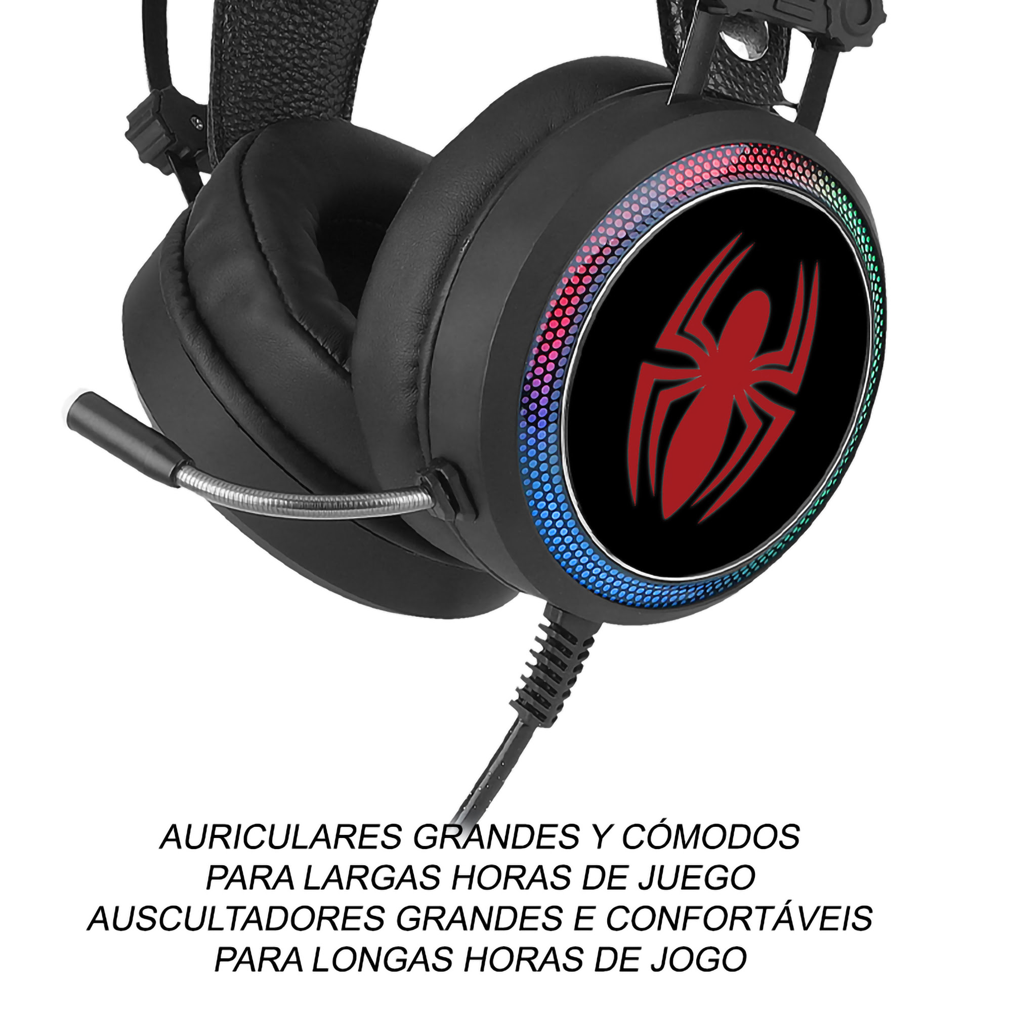 Headphones Gaming Com Microfone Marvel Spider Man 001/ Usb | Sport Zone MKP