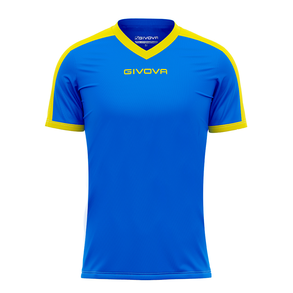 Camiseta Givova Revolution - azul-royal-amarillo - 