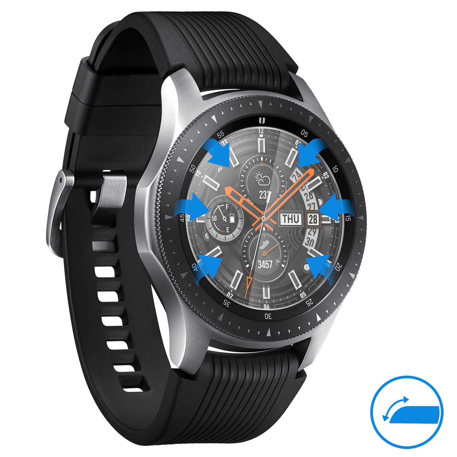 Protector De Pantalla Galaxy Watch 46 Mm Dureza 9h Cristal Templado 0,3mm