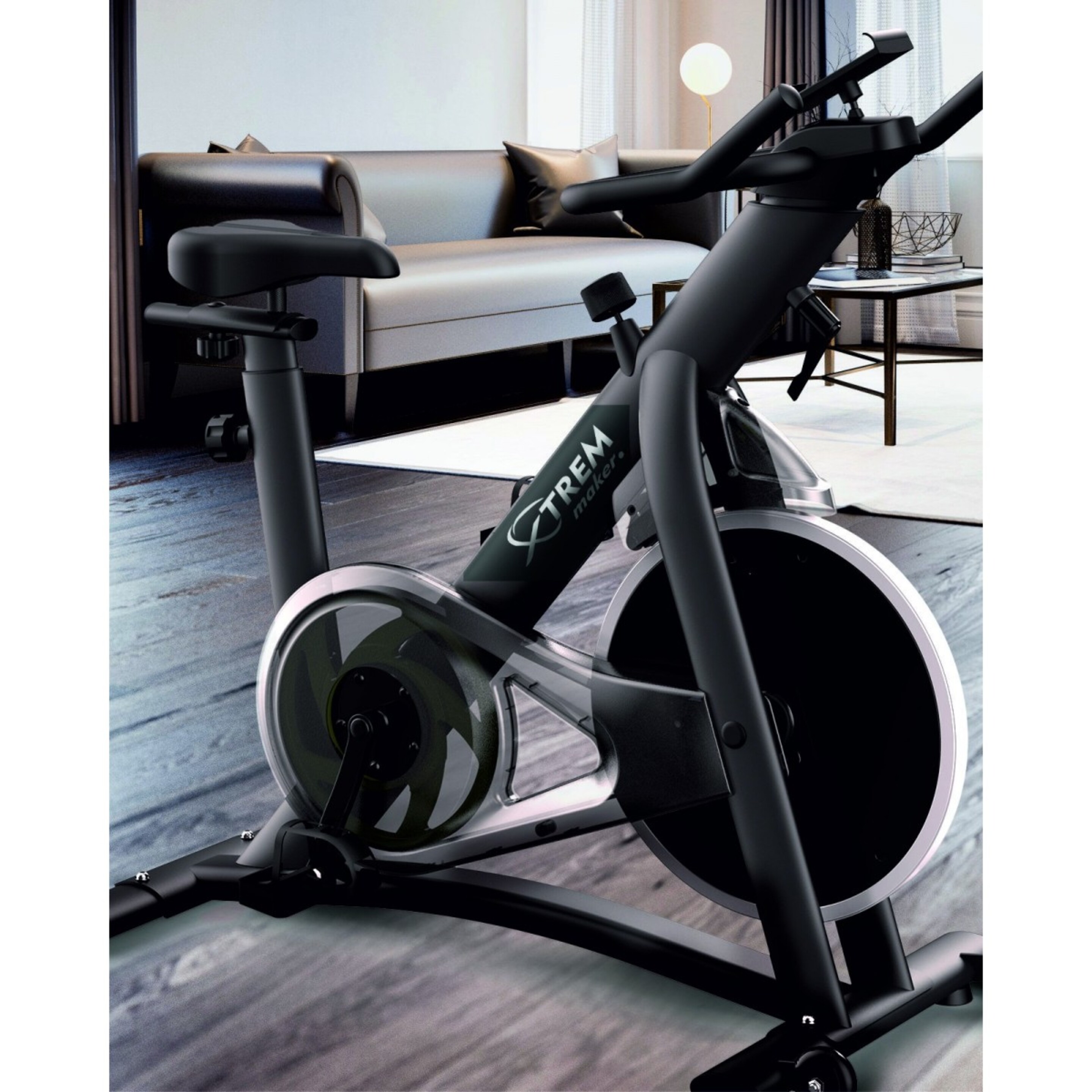 Bicicleta De Spinning  Xtrem Maker Smart Pro - Cinzento | Sport Zone MKP