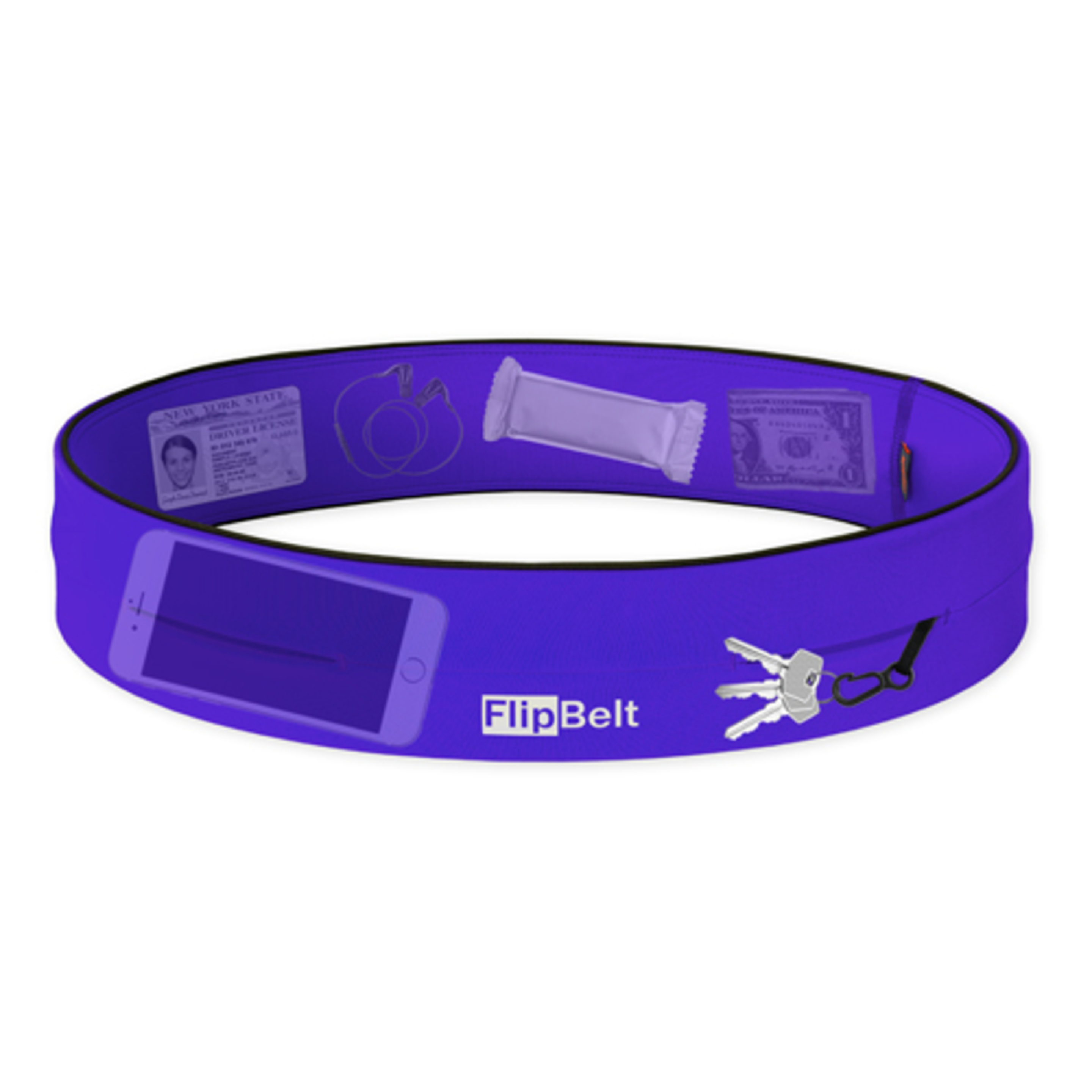 Cinturón Multibolsillo Flipbelt Classic Morado Large