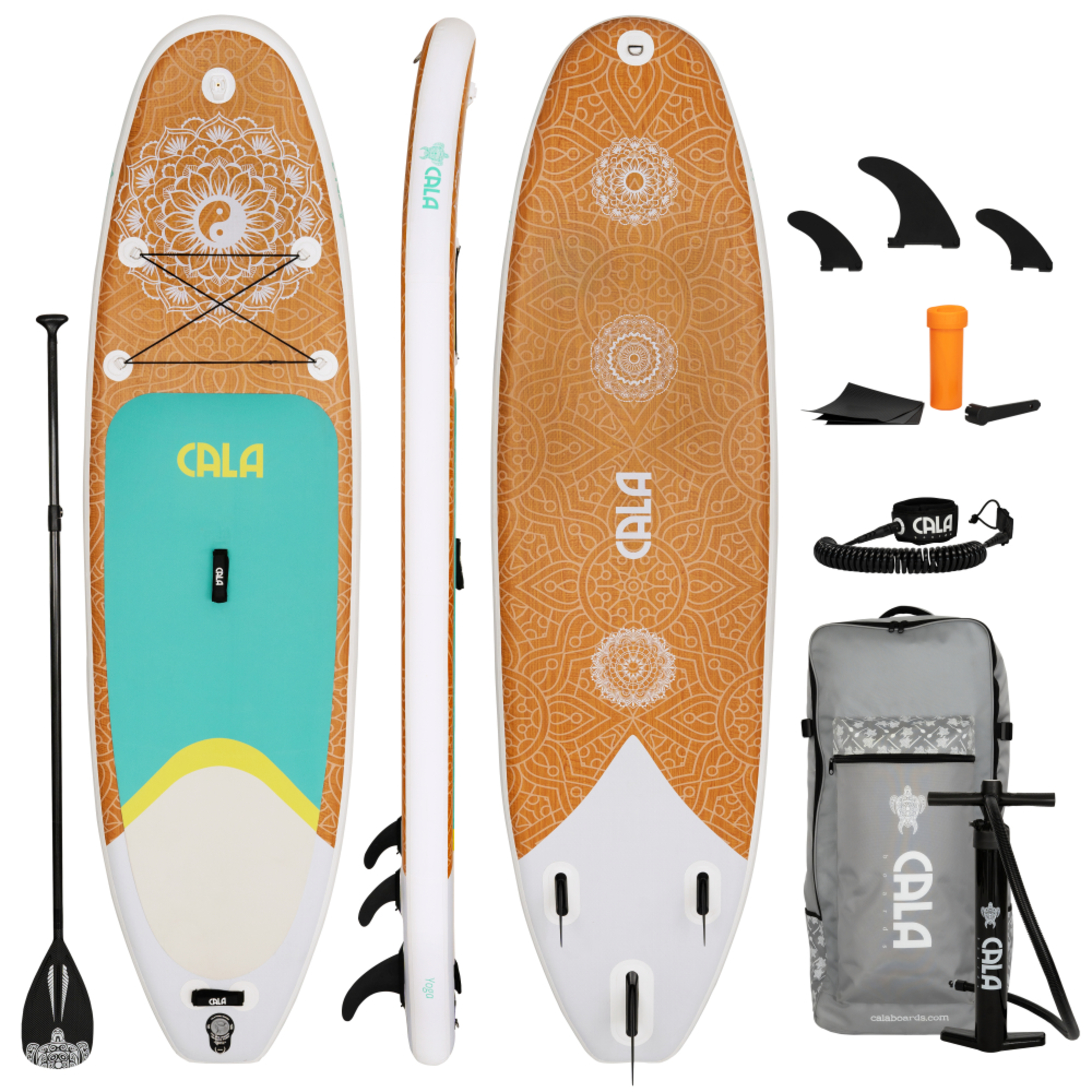 Tabla Paddle Surf Cala Ganga Adaptada Para Yoga - blanco-multicolor - 
