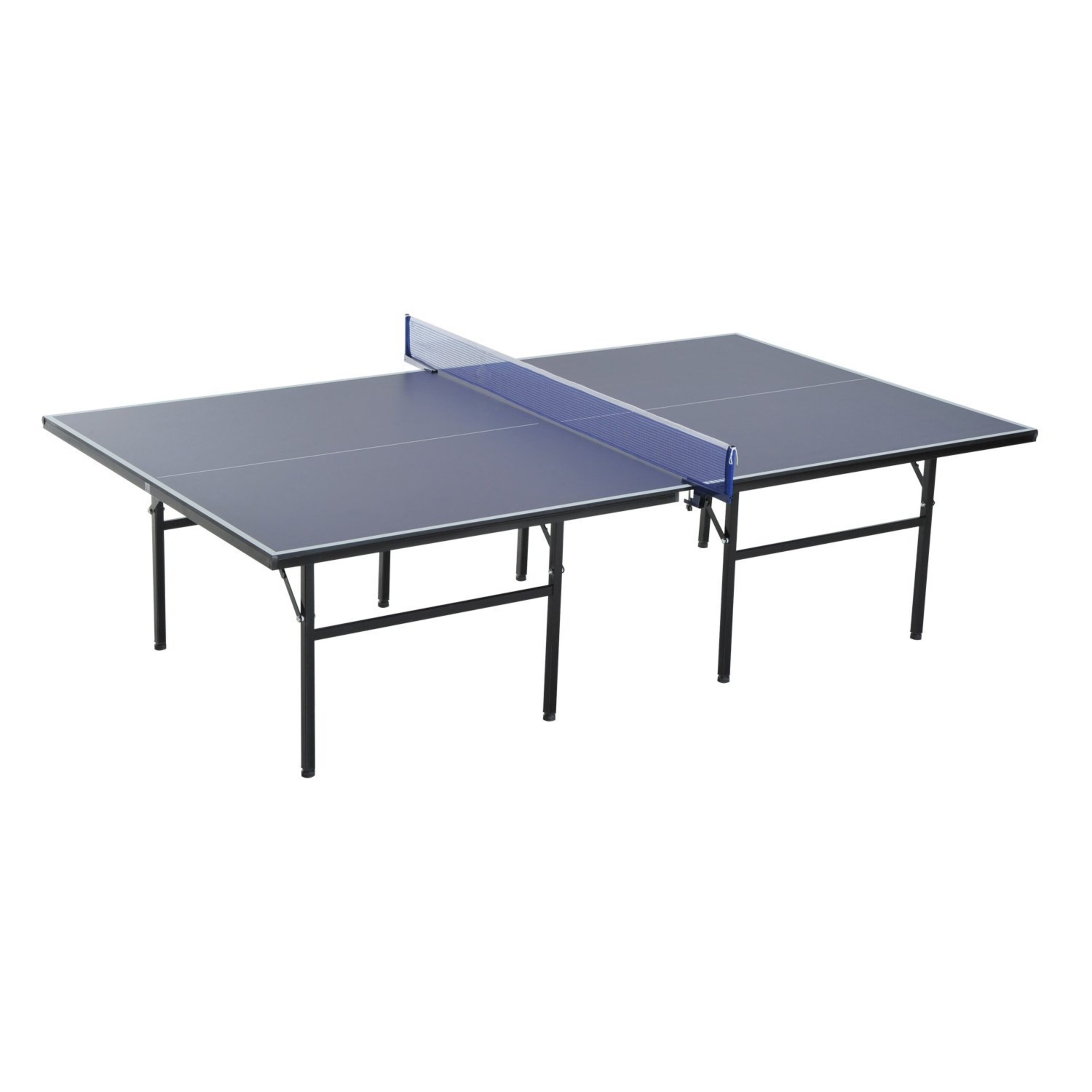 Homcom Mesa De Ping Pong Plegable Con Red - Color Azul ? Acero Y Mdf ? 152.5 X 274 X 76cm