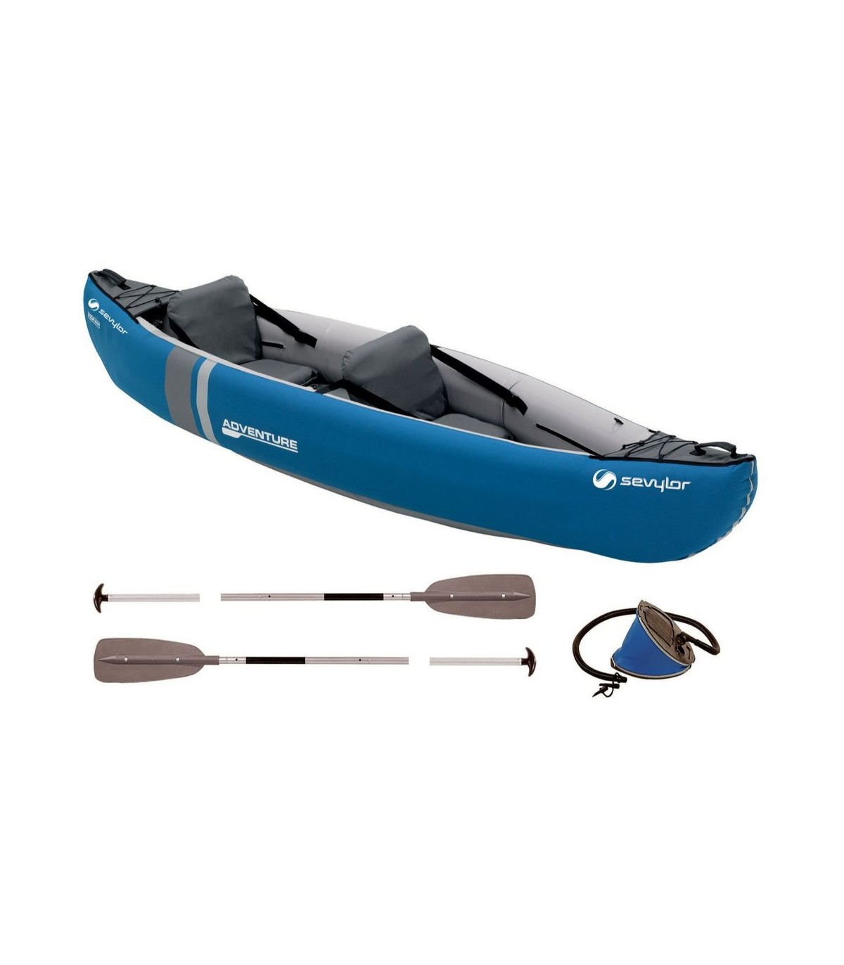 Canoa O Kayak Hinchable 2 Plazas Sevylor Adventure Kit - azul - 