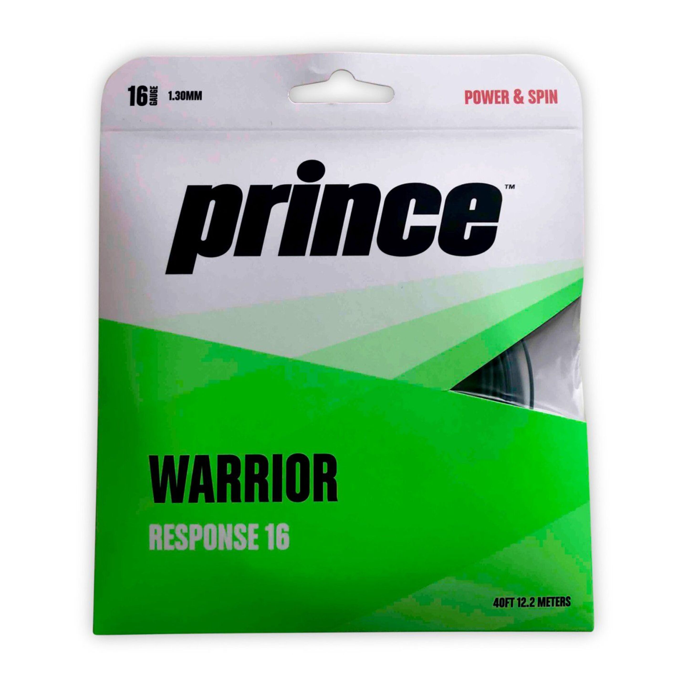 Caja De 12 Cordajes De Tenis Prince Warrior Response 16 (1.30 Mm) - negro - 