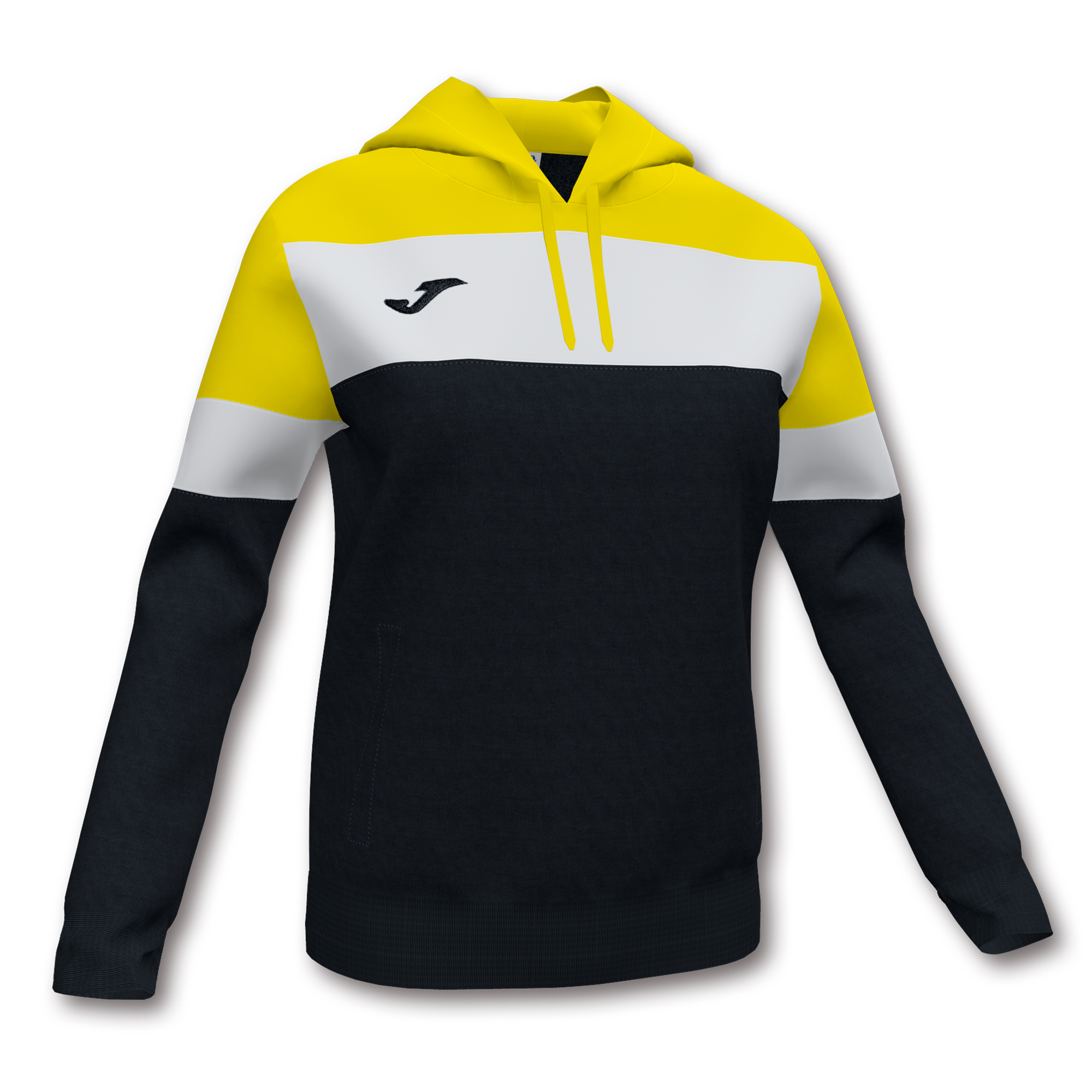 Sudadera Con Capucha Joma Crew Iv Negro Amarillo Blanco