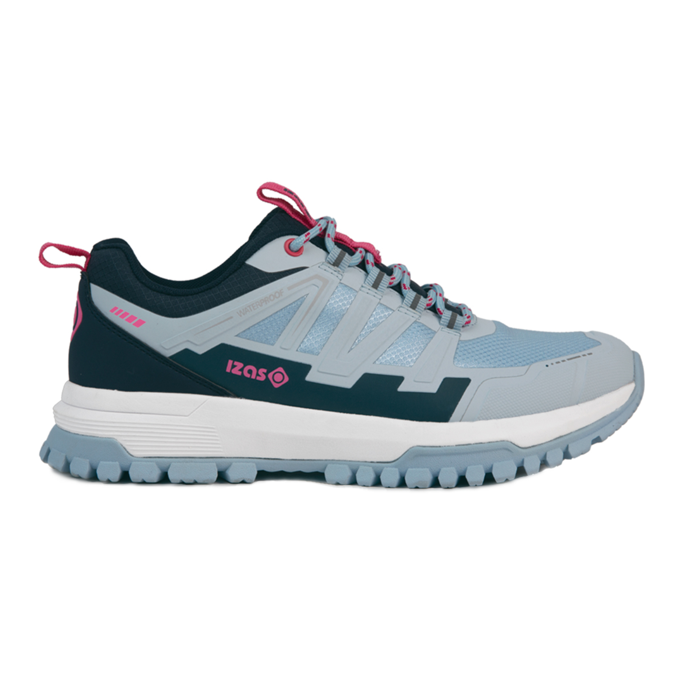 Sapato De Caminhada E Trekking Impermeável Izas Shun W, Ideal Para Distâncias Médias. - azul-claro-azul-oscuro - 