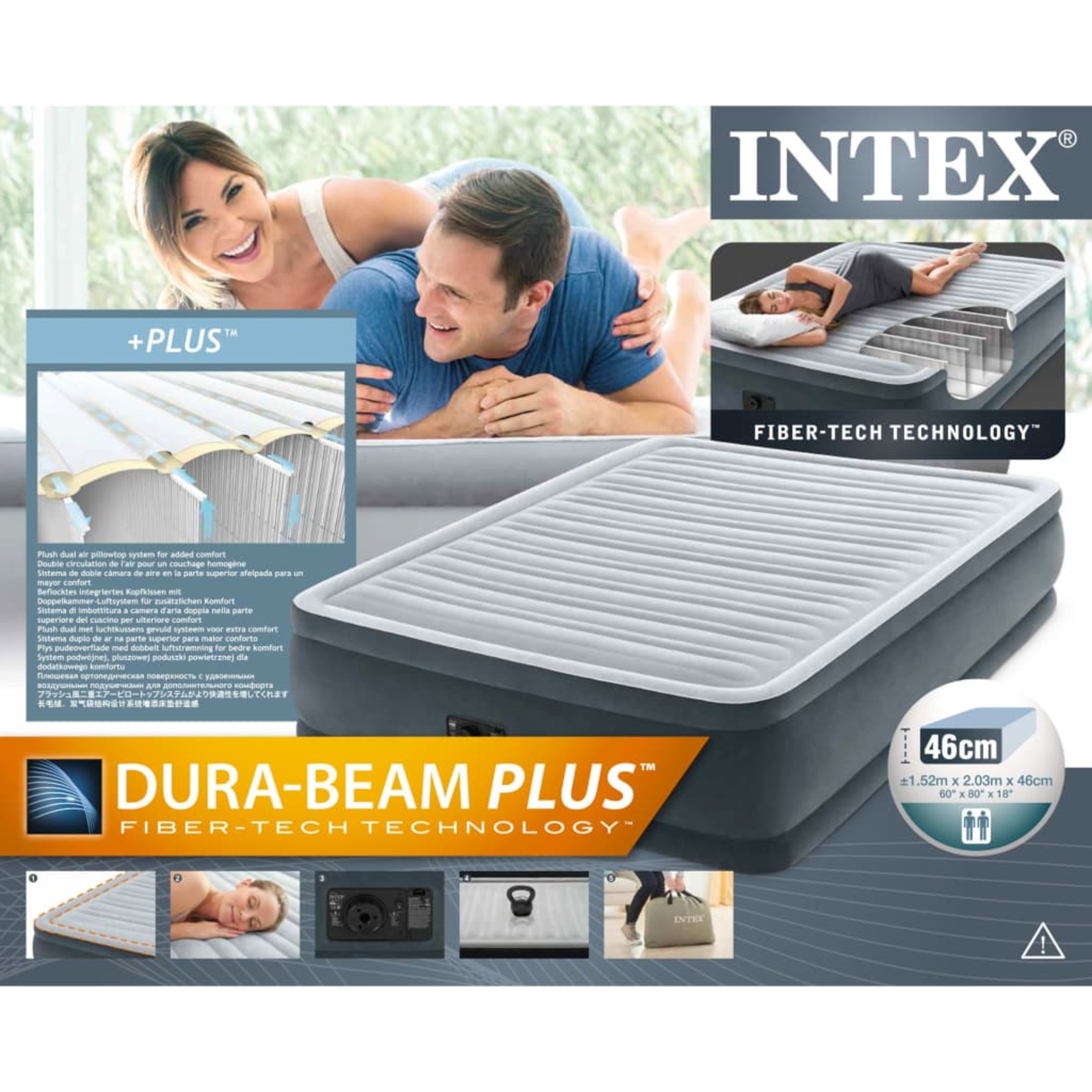 Cama Ar Duplo Intex Comfort Plush Bomba Elétrica